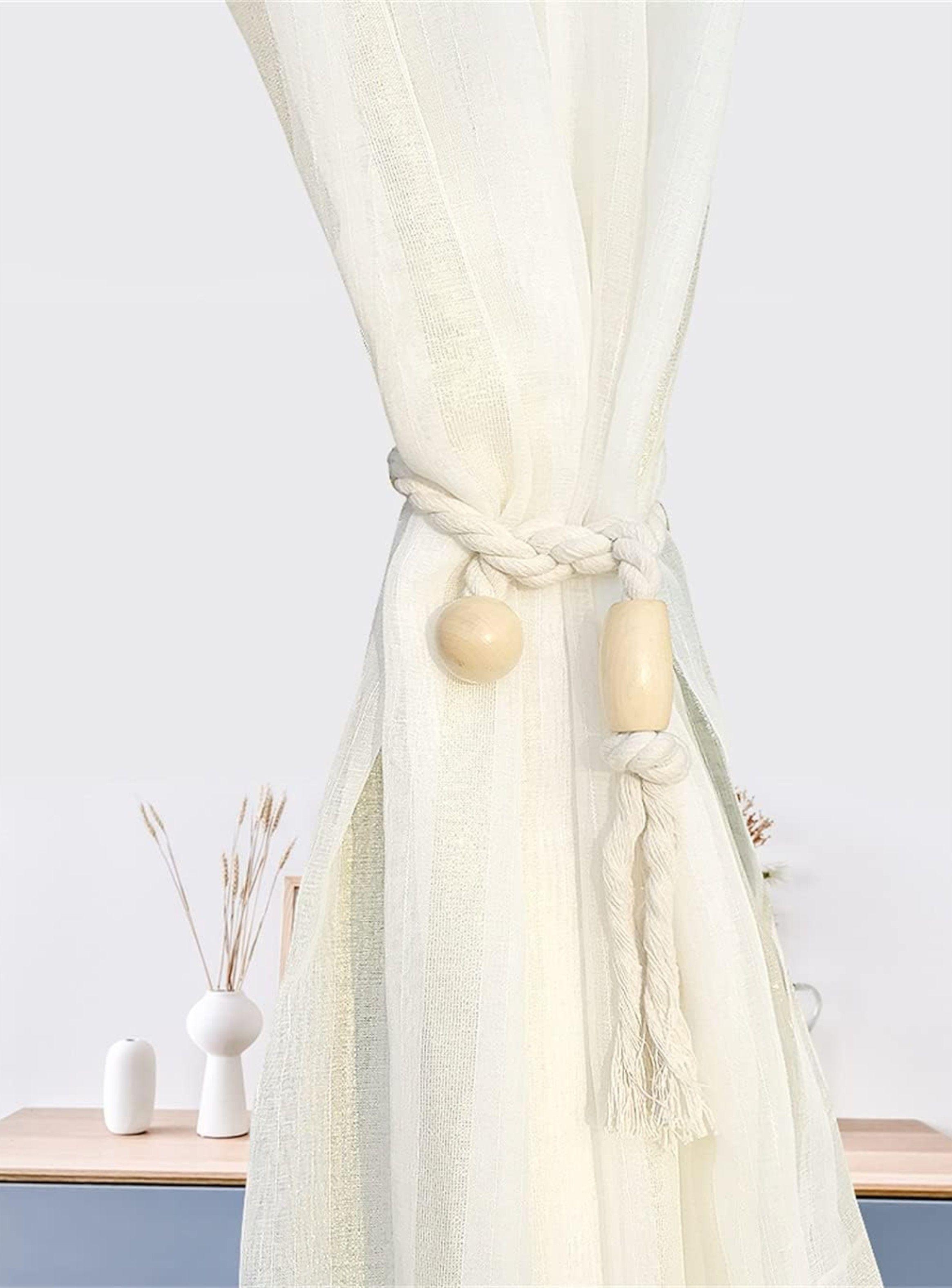 Pack De 02 Sujetadores Magnéticas Para Cortinas Cuerda Camel-4