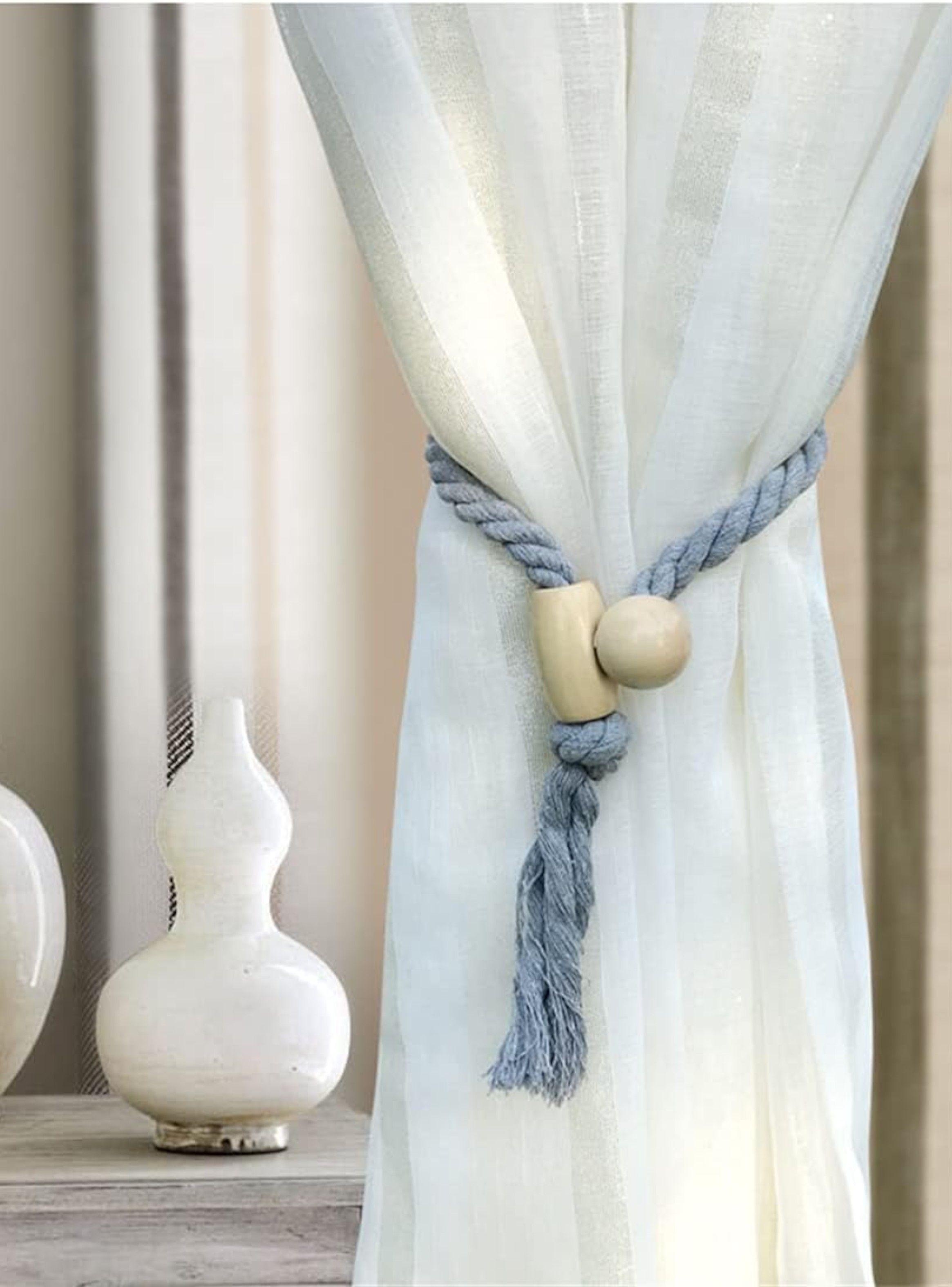 Pack De 02 Sujetadores Magnéticas Para Cortinas Cuerda Camel-5