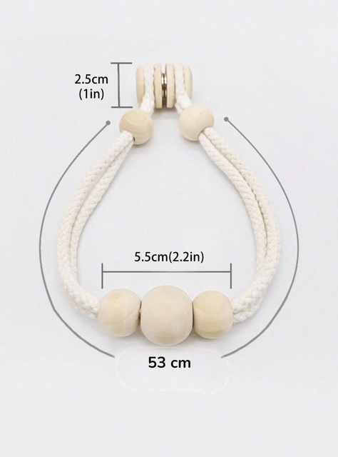 Pack De 02 Sujetadores Magnéticas Para Cortinas Beige-3