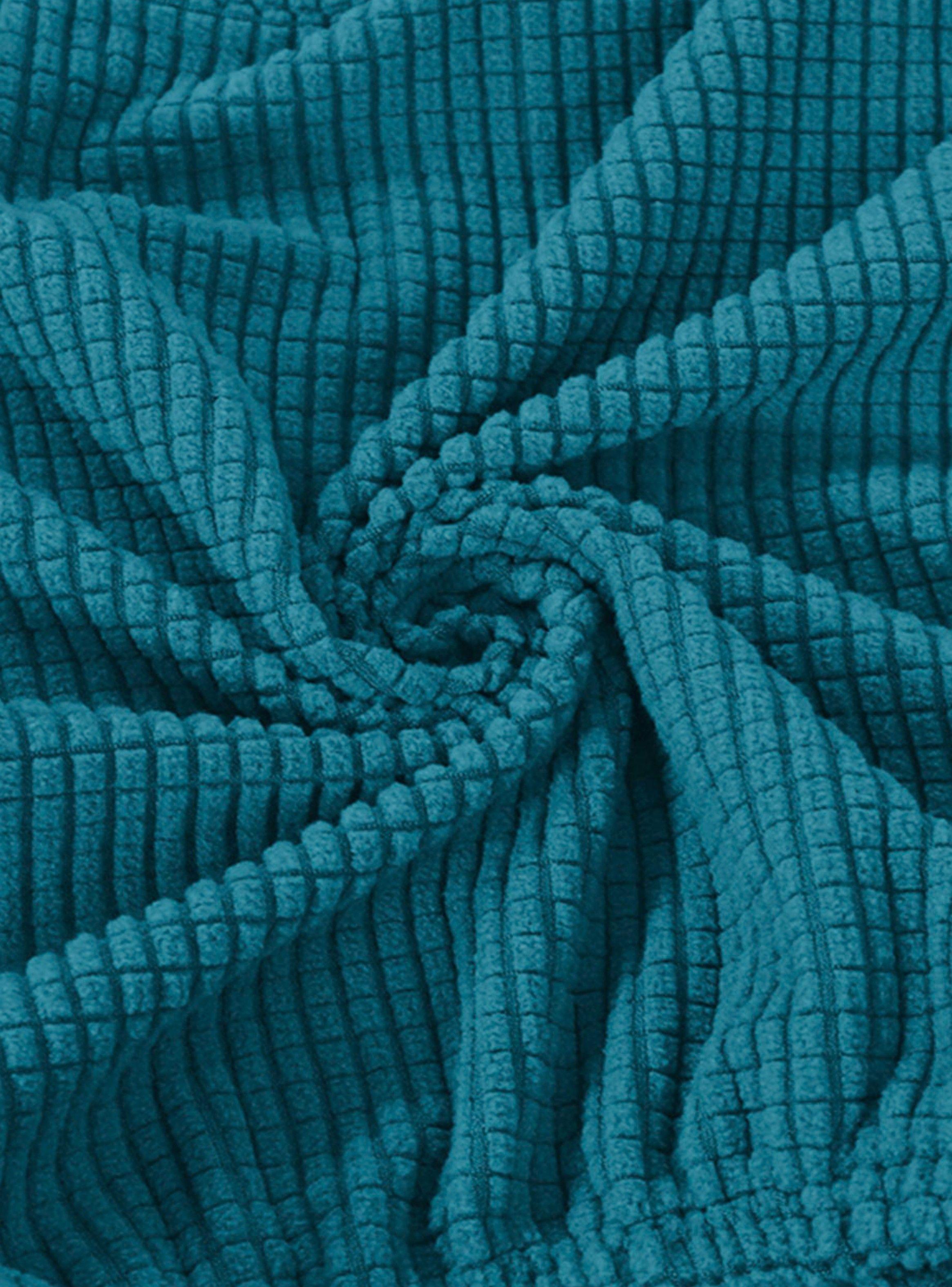 Funda para Futón Tela Premium Cuadrille Turquesa-2