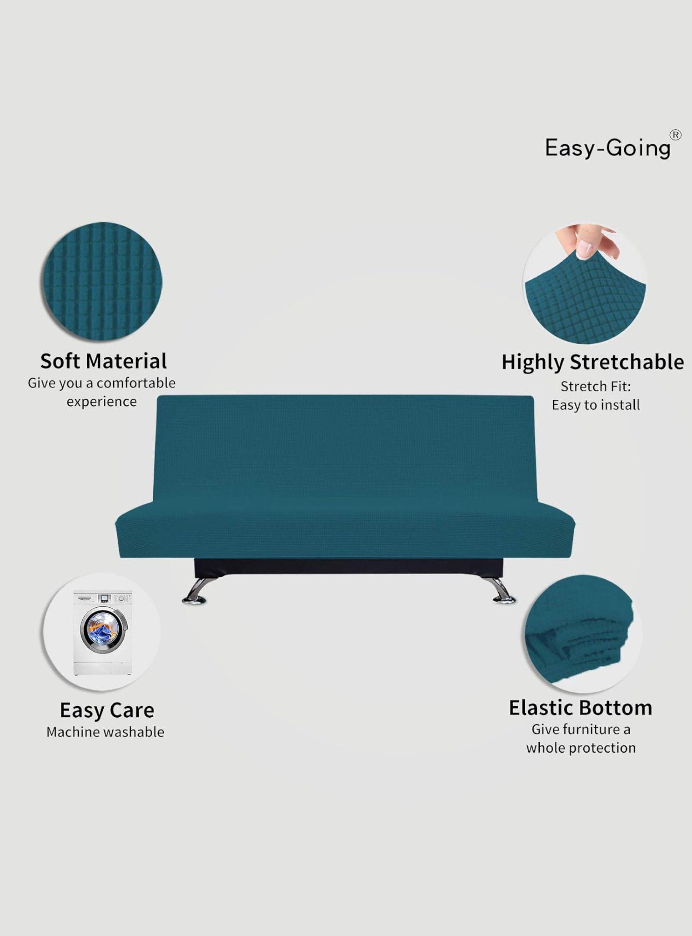 Funda para Futón Tela Premium Cuadrille Turquesa-4