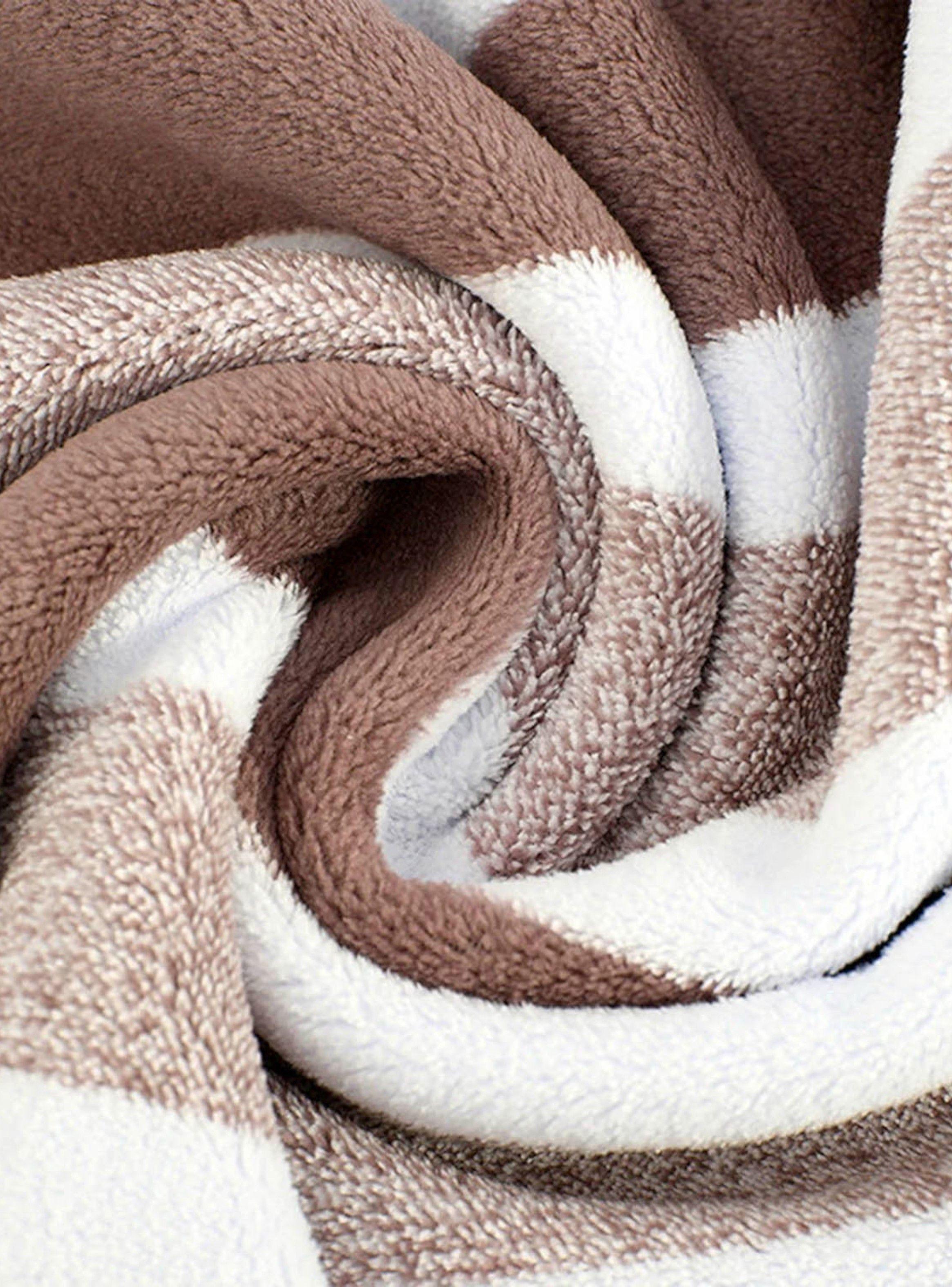 Set de 8 Toallas Rayadas Ultra Absorbentes – Estilo Spa Marron-3