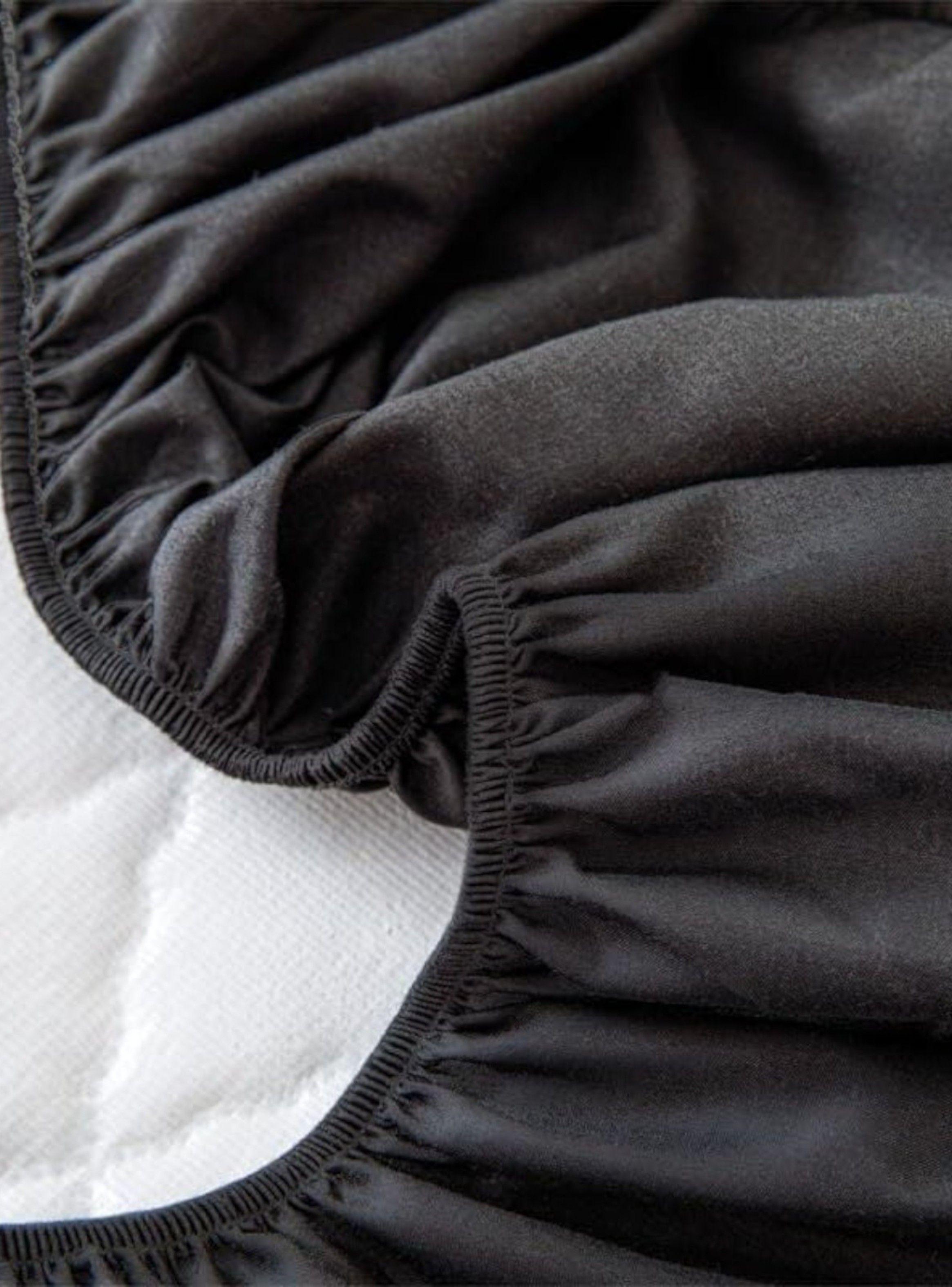 Cubrecolchón impermeable SuperKing + 02 fundas de almohada Negro-4