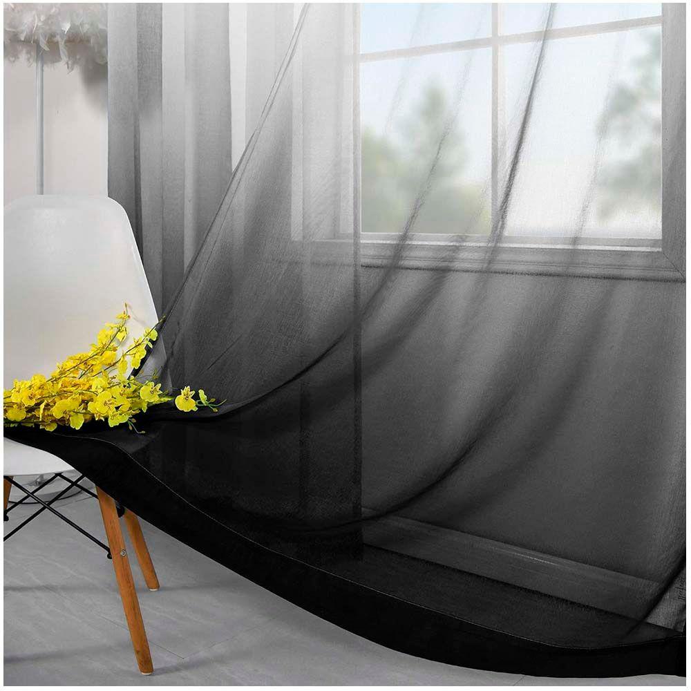 Pack de Visillo degrade 140x220 cm Negro-2