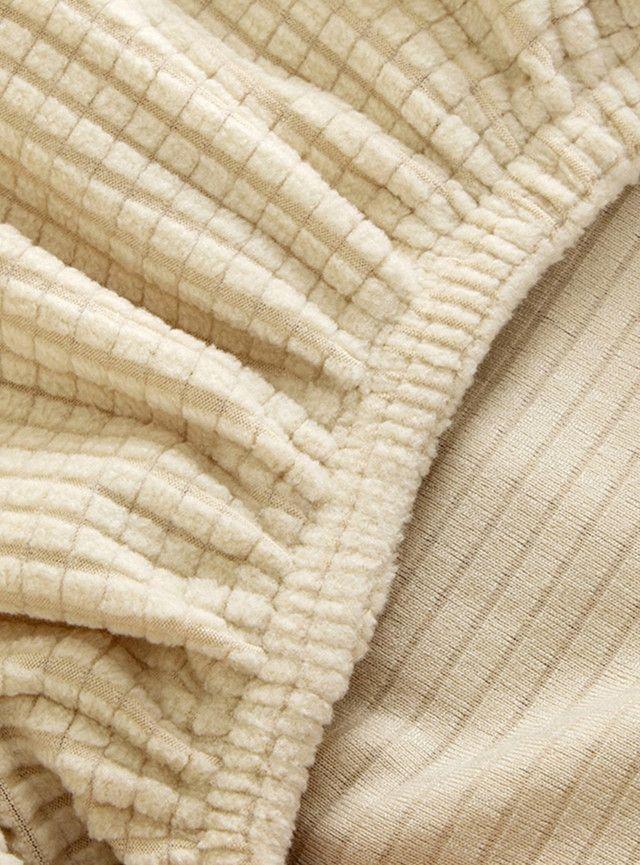 Funda para Futón Tela Premium Cuadrille Beige-2