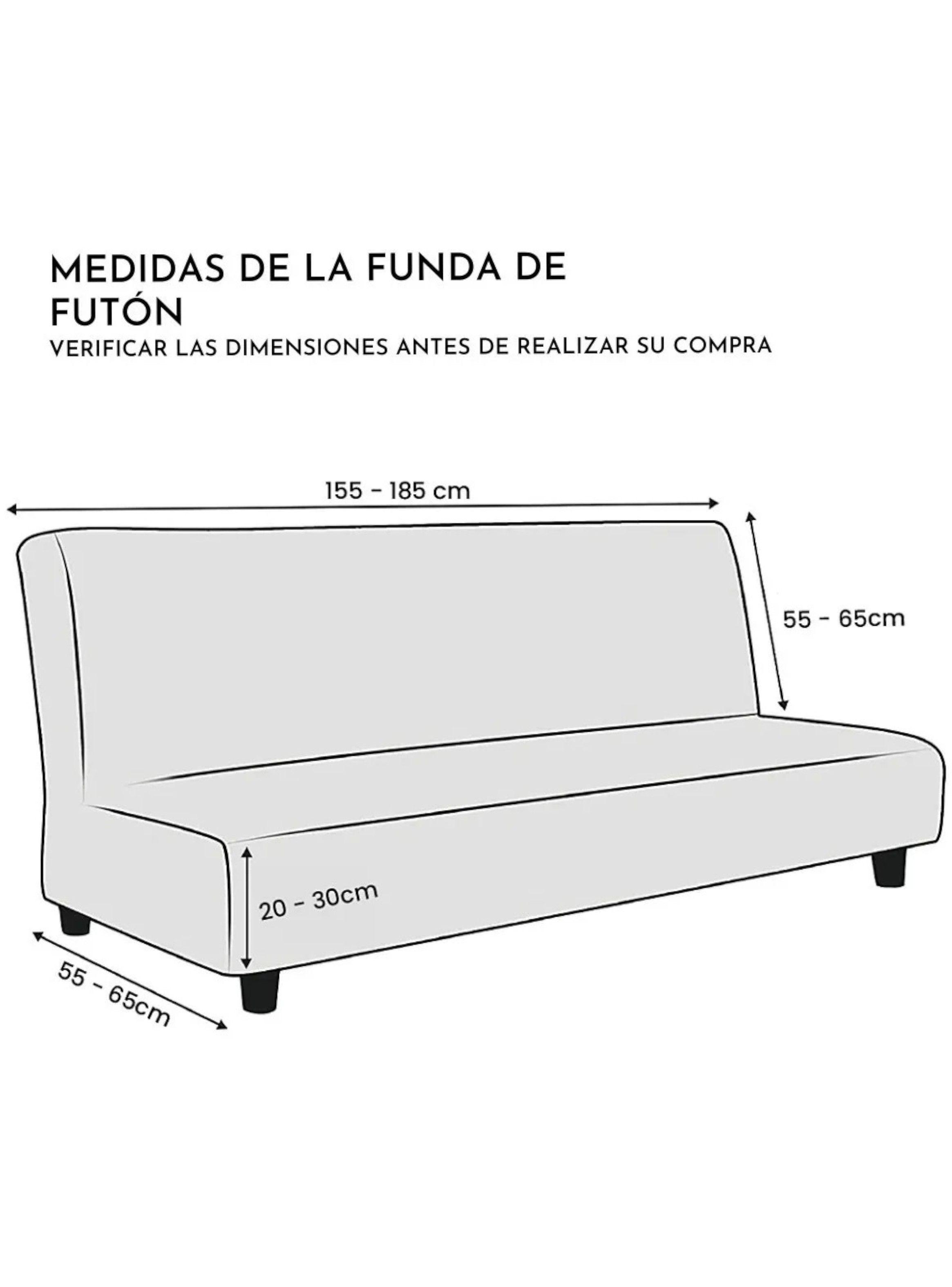 Funda para Futón Tela Premium Cuadrille Beige-5