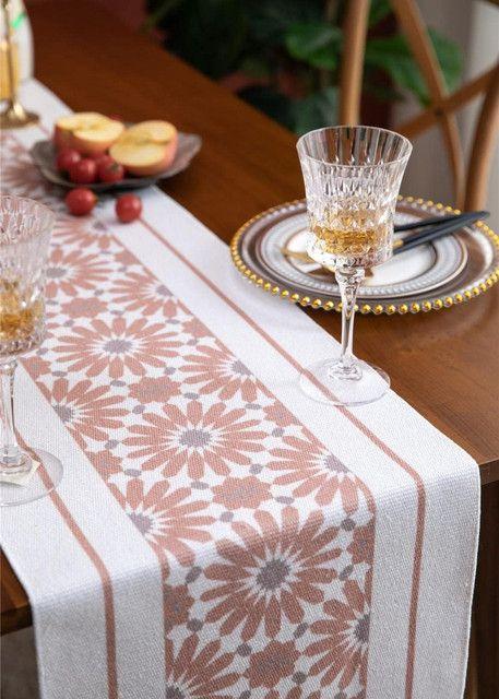 Camino de mesa 35x180cm + Individuales Set de 7 piezas mod04-2