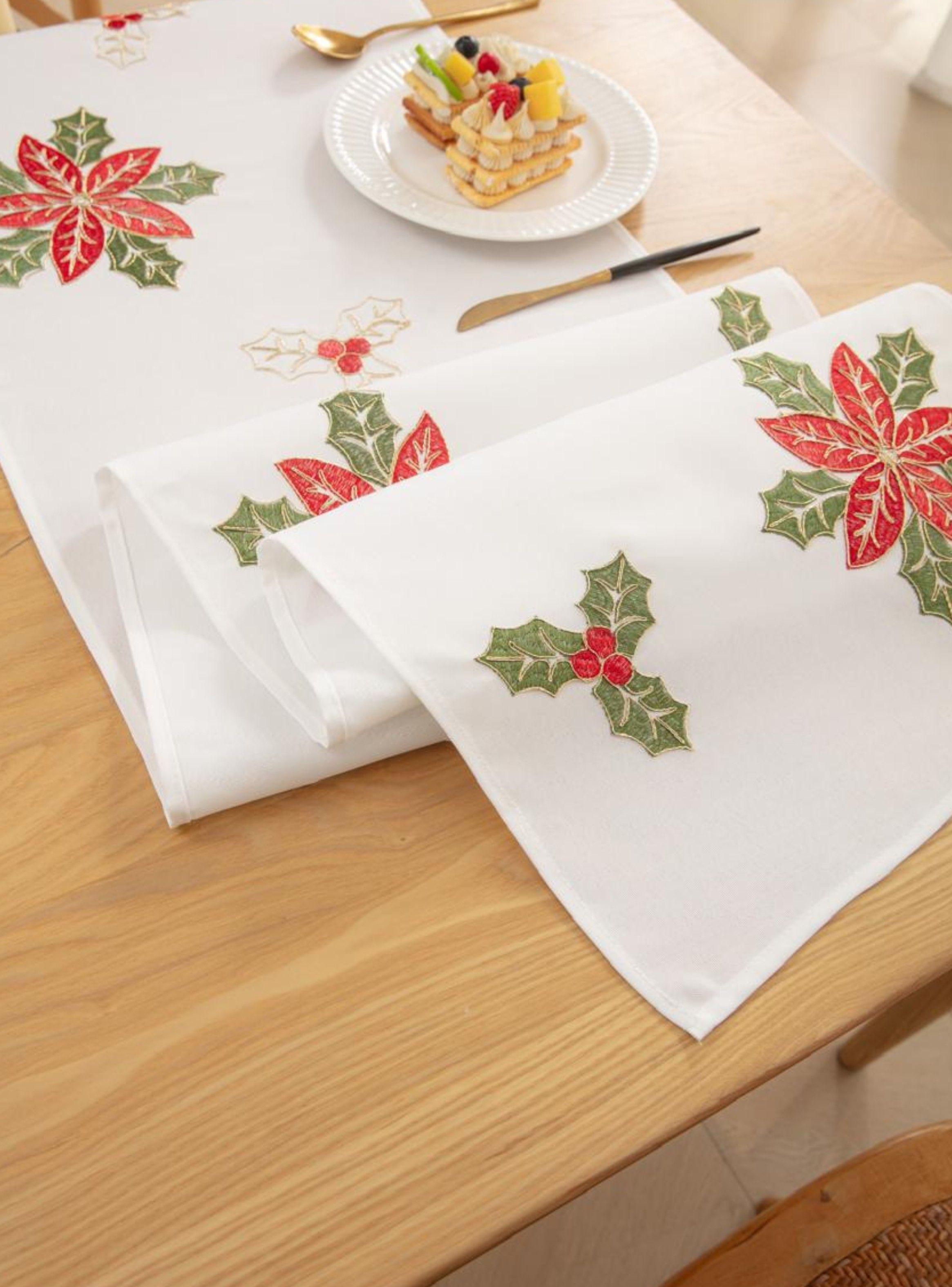 Camino de Mesa Navideño 36x180 cm  Diseño en Arpillera Ideal para Decoración md03-2