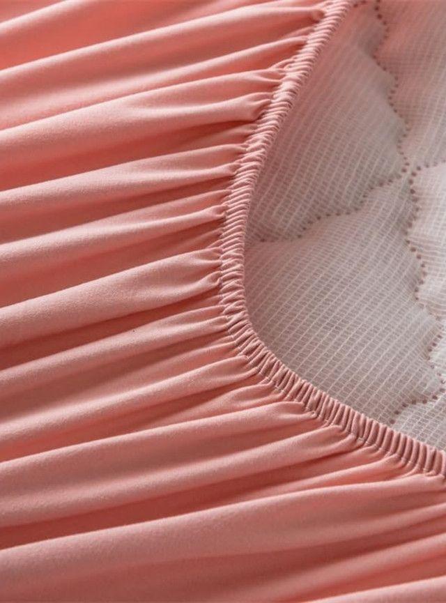 Cubrecolchón impermeable 1.5p + 01 funda de almohada Rosado-2