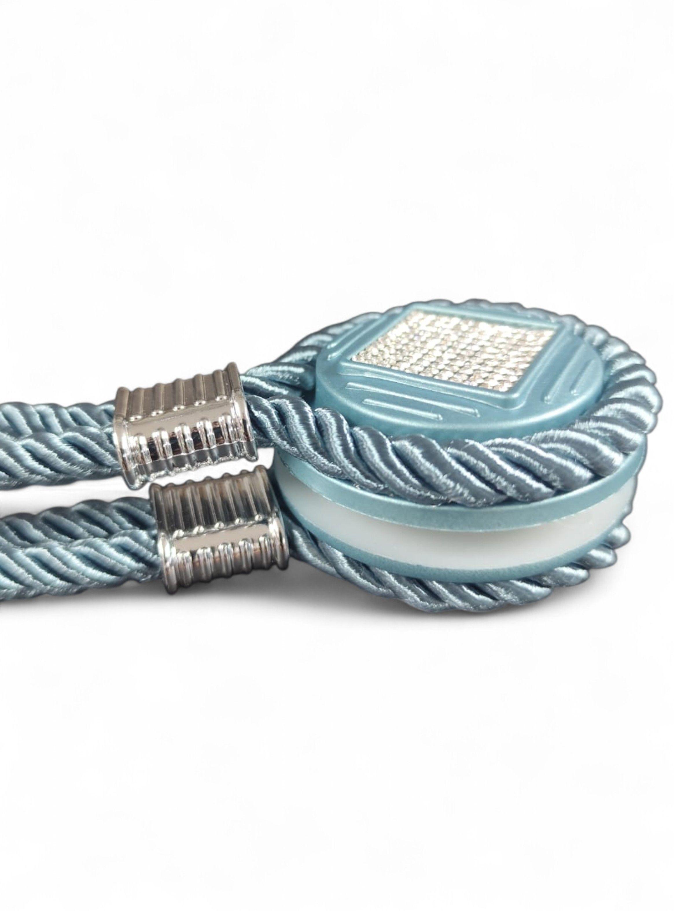 Pack De 02 Sujetadores Magnéticos Para Cortinas Joyas Azul Petroleo-2