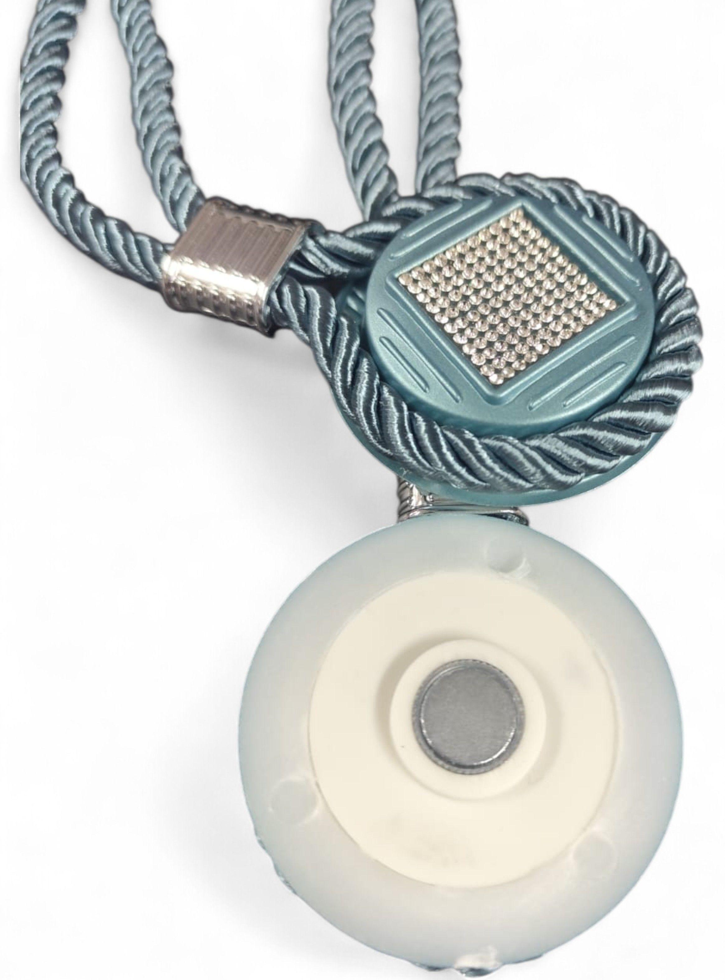 Pack De 02 Sujetadores Magnéticos Para Cortinas Joyas Azul Petroleo-3