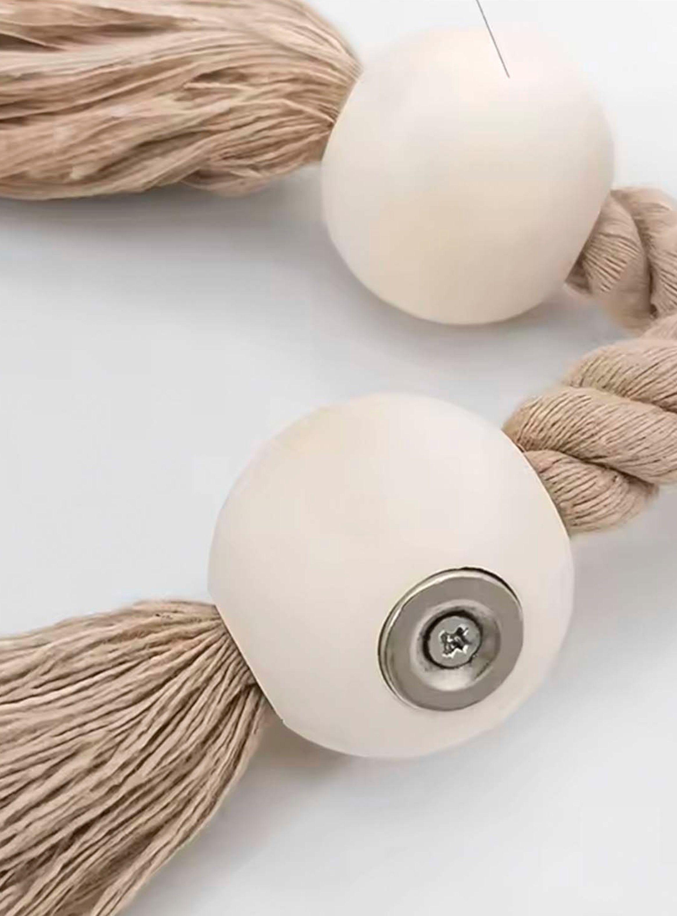 Pack De 02 Sujetadores Magnéticas Para Cortinas Cuerda Beige M2-3
