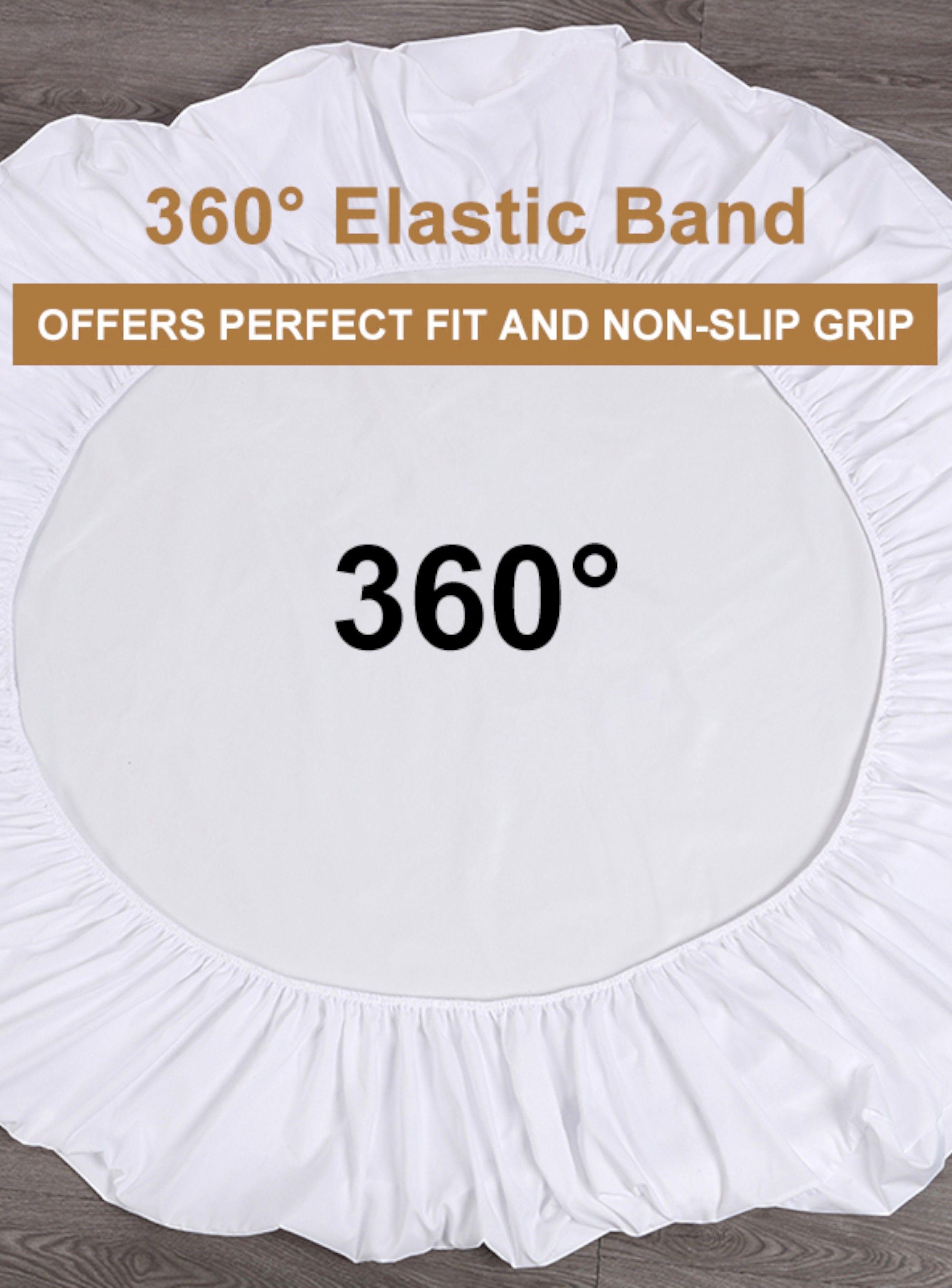 Cubrecolchón impermeable SuperKing + 02 fundas de almohada Blanco-4