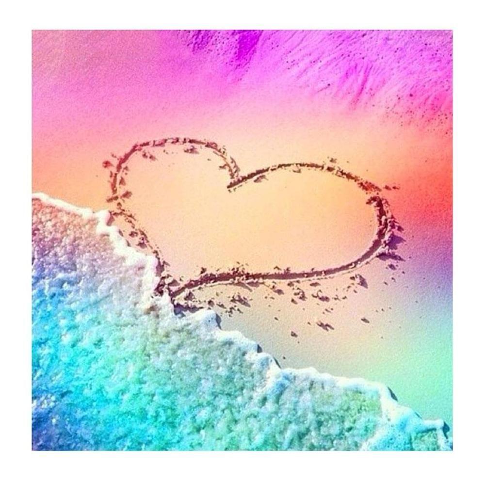 5D Diamond Painting. Playa Corazon. 30 X 30 Cm.-0