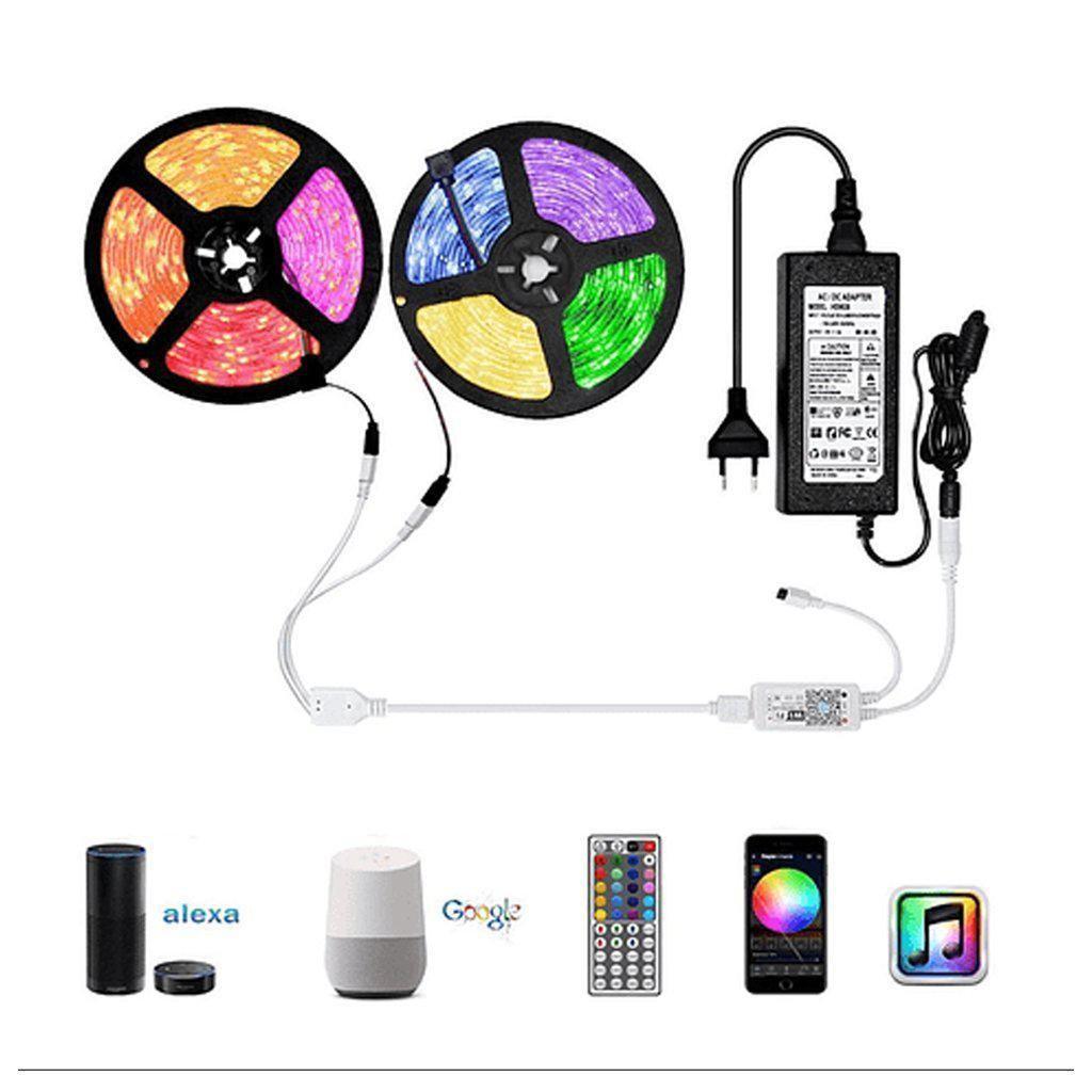 Tira de Luces Led 10 Metros Wifi. Compatible con Google home y Alexa-1