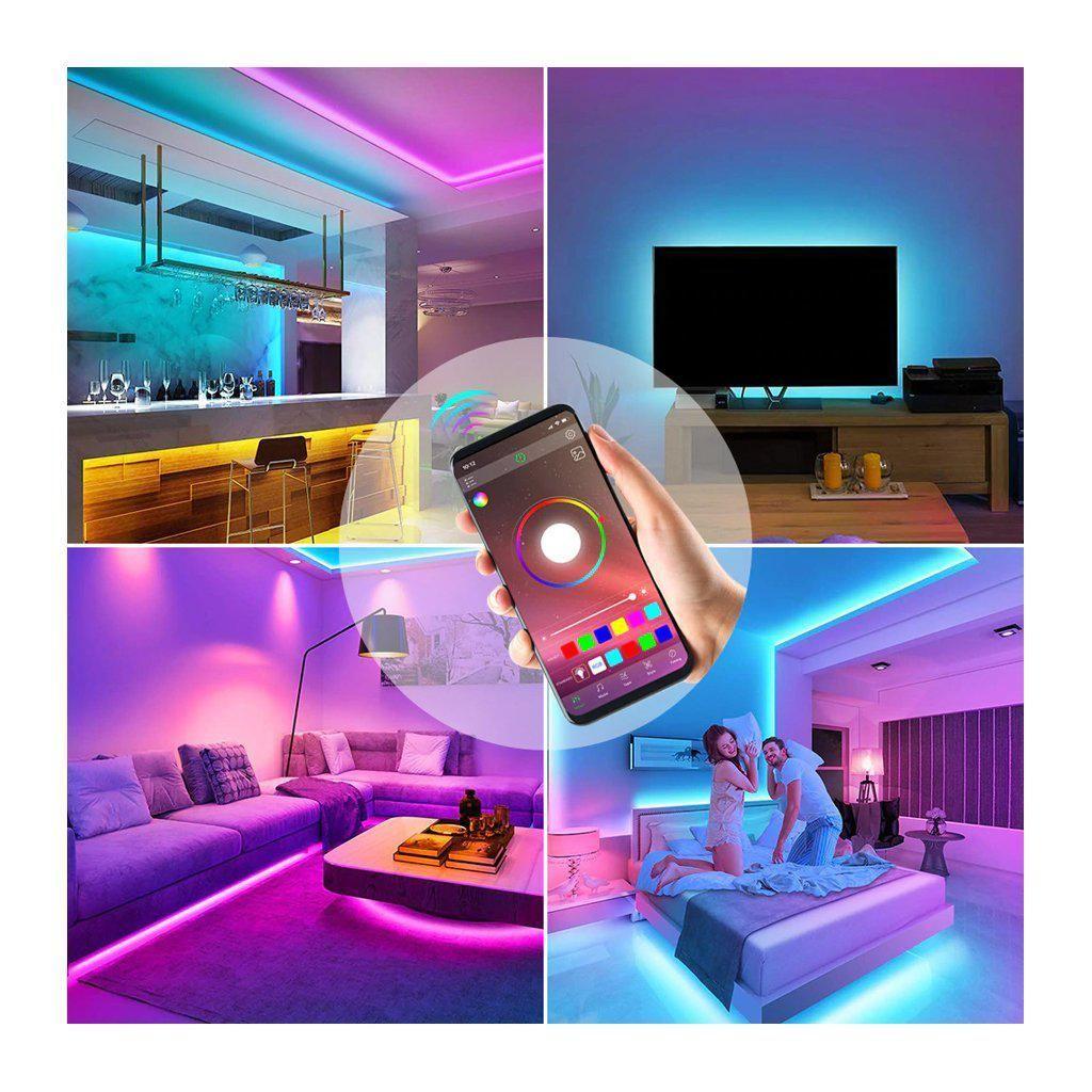 Tira de Luces Led 10 Metros Wifi. Compatible con Google home y Alexa-3