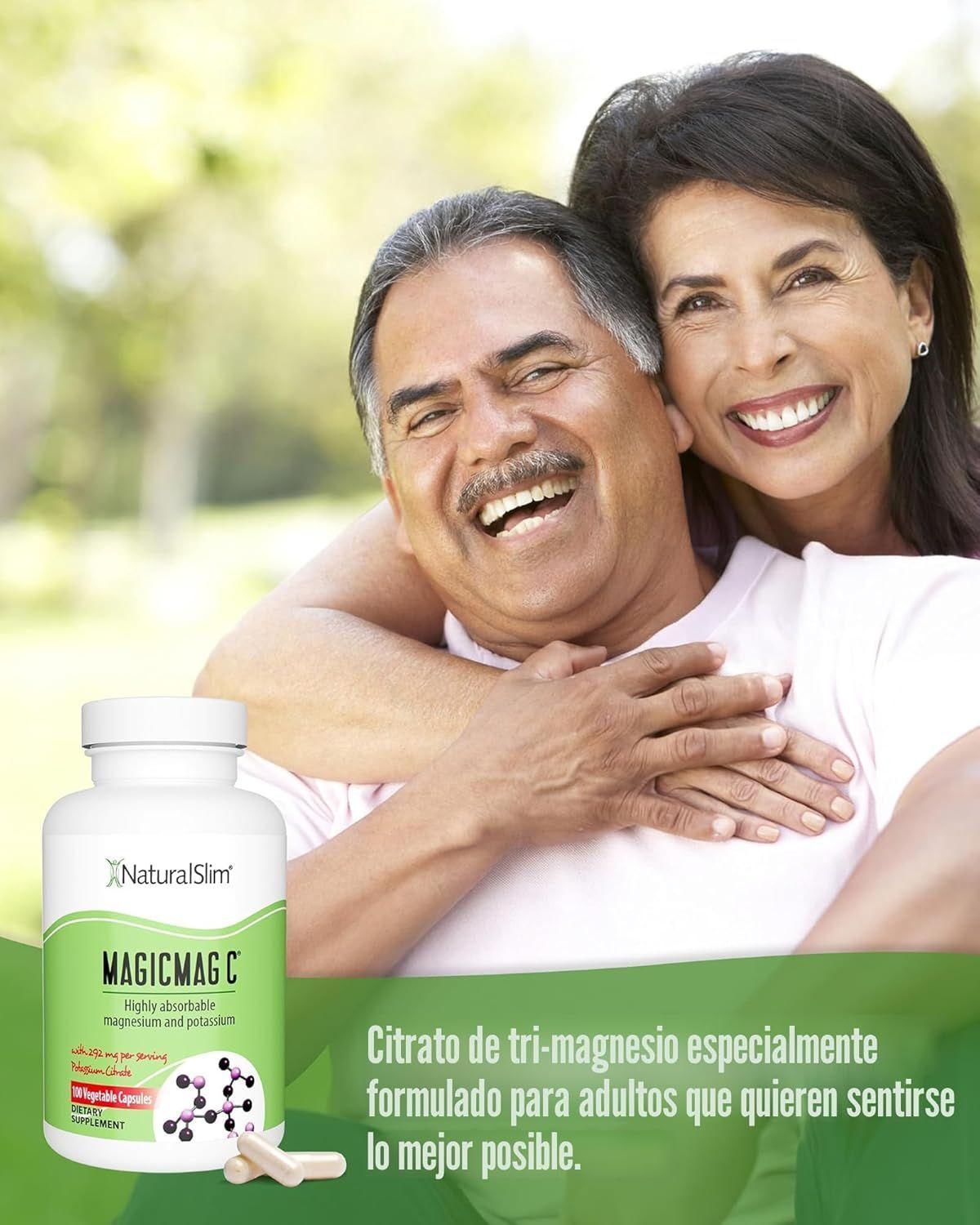 NaturalSlim Magismag C Citrato de magnesio con potasio natural Caalidad del sue o Calambres-3