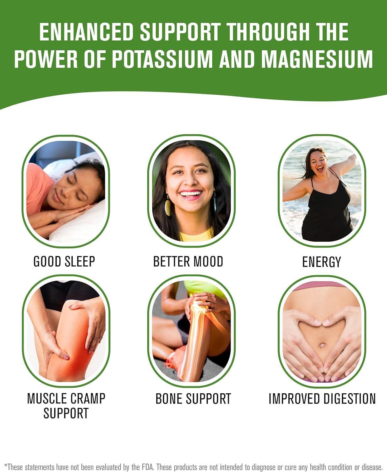 NaturalSlim Magismag C Citrato de magnesio con potasio natural Caalidad del sue o Calambres-4