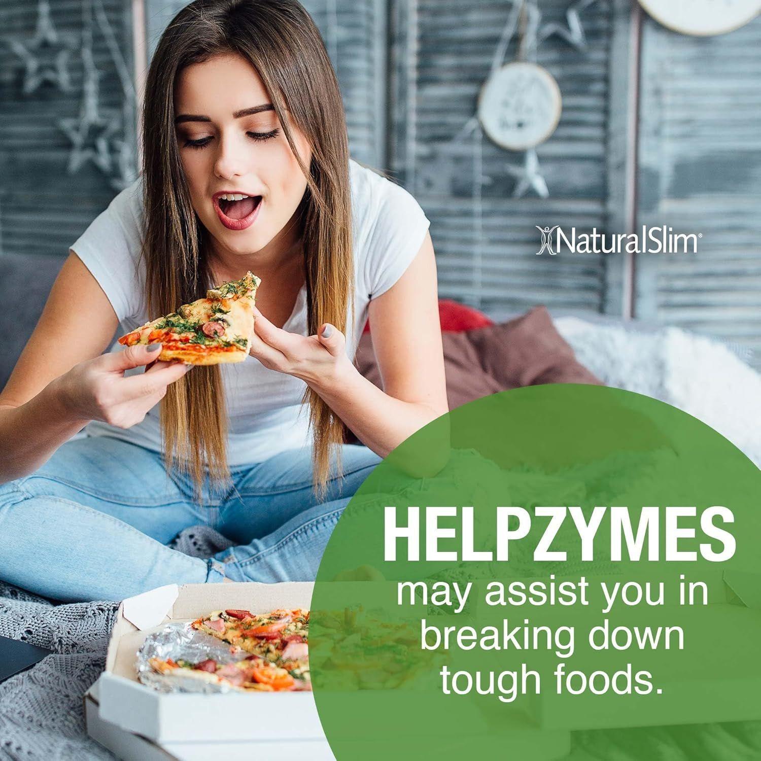 NaturalSlim Helpzymes Enzimas digestivas salud intestinal alivio gases con bromelia bilis-4