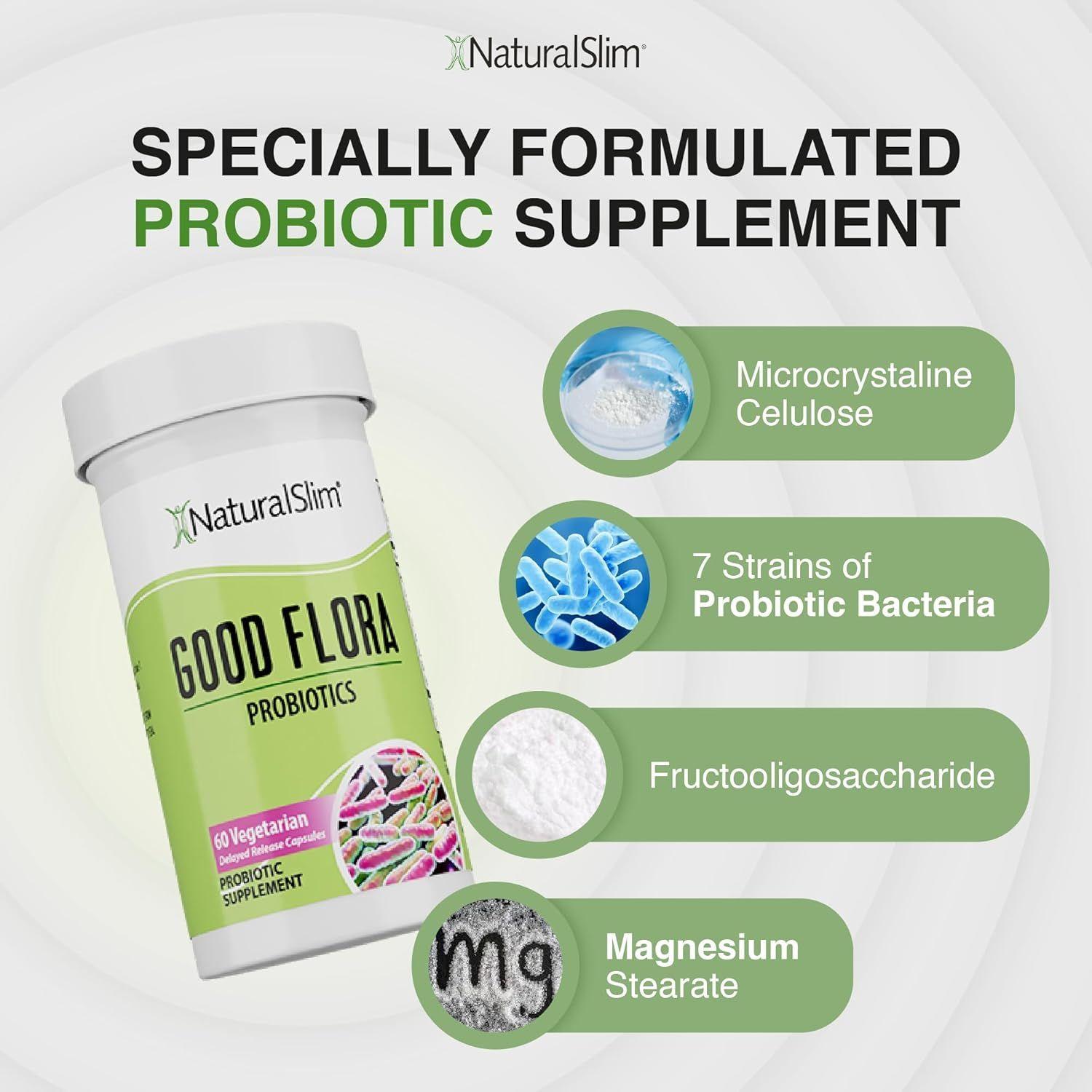 NaturalSlim Good Flora Probiotico salud digestiva Flora apoyo inmunologico Lactobacilus-3