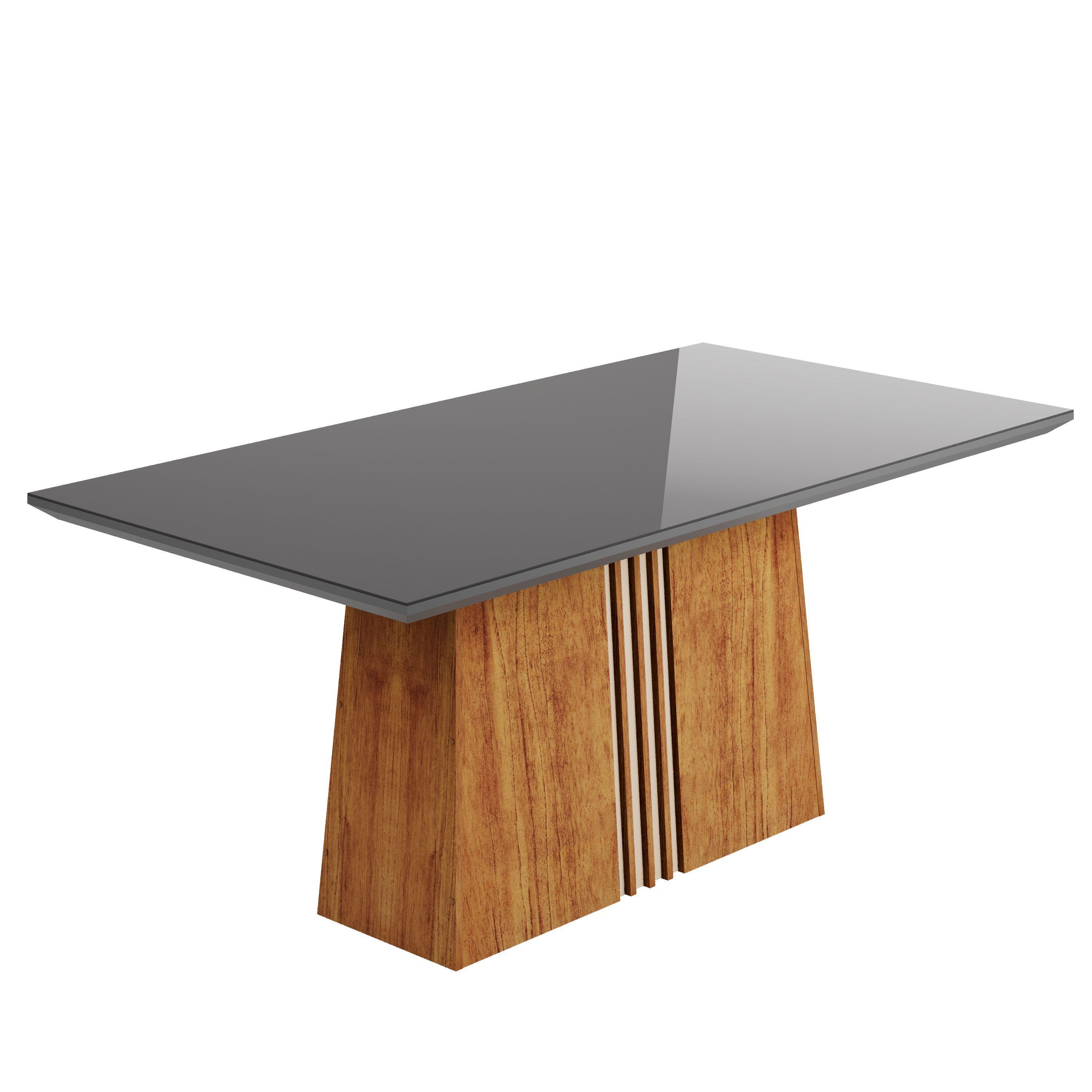 Juego de comedor 6 sillas Glamour Vidrio Gris-3