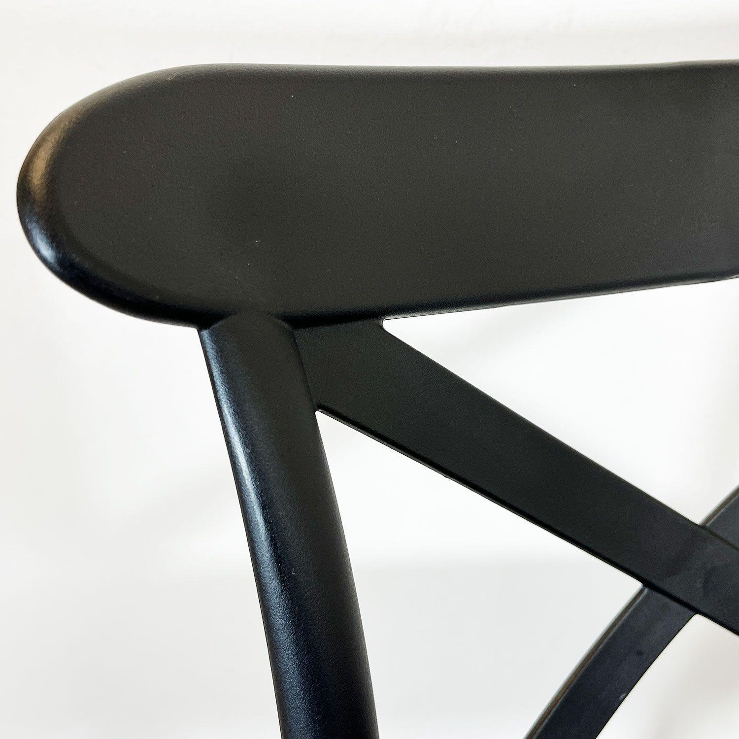 Pack 2 taburetes Bar Crossback negra  106 x 52 x 45 / Alto asiento: 78 cm-4