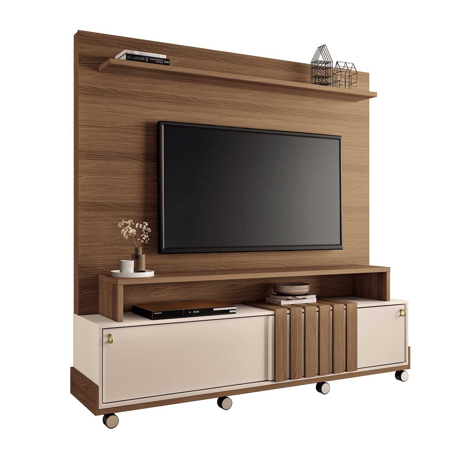 Home TV Amberes 1.8 75" Castaño / Off White-0