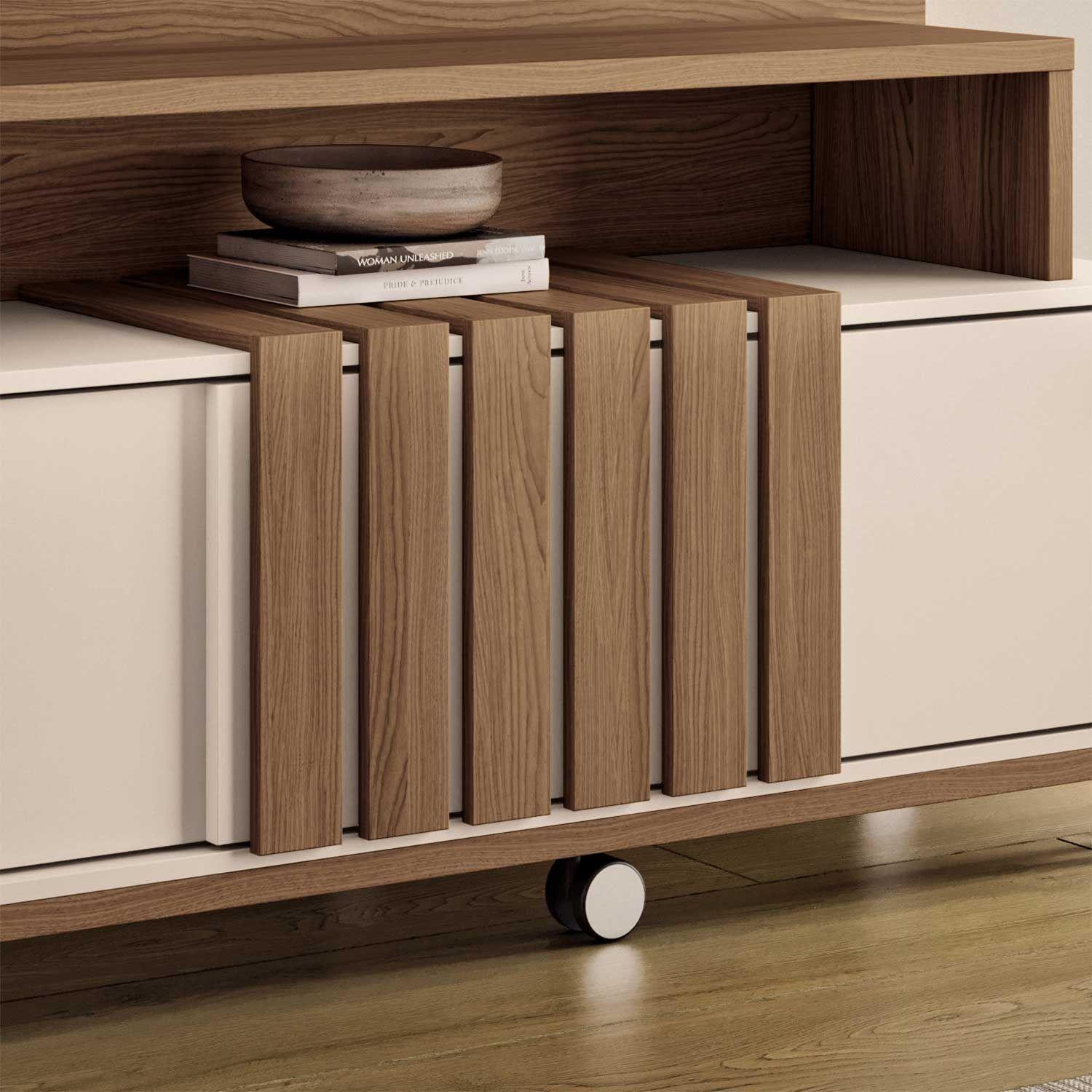 Home TV Amberes 1.8 75" Castaño / Off White-2