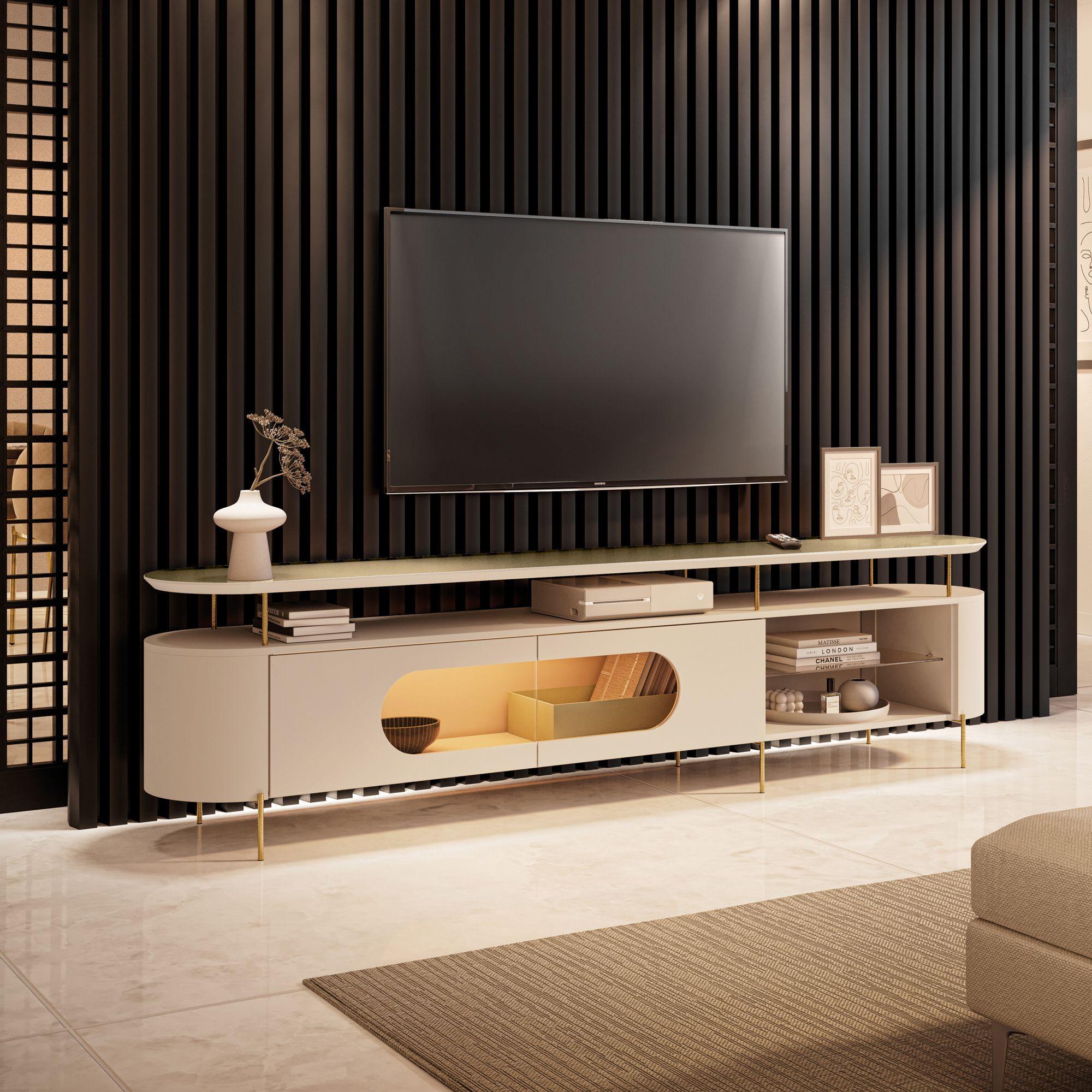 Rack Tv Atalanta 85" 219x58x40 cm-0