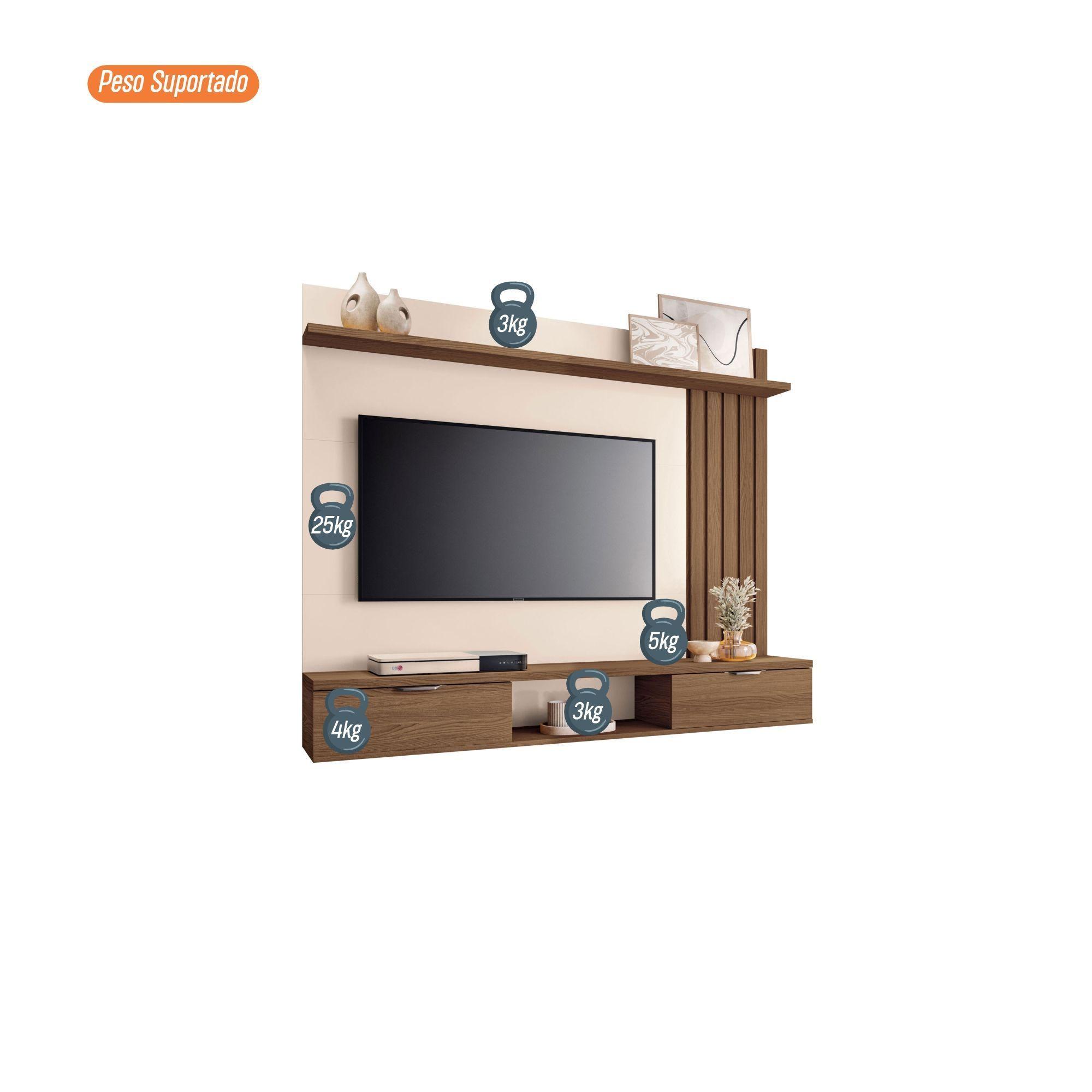 Home Panel Mónaco Tv 55 1 6 castaño off White-6