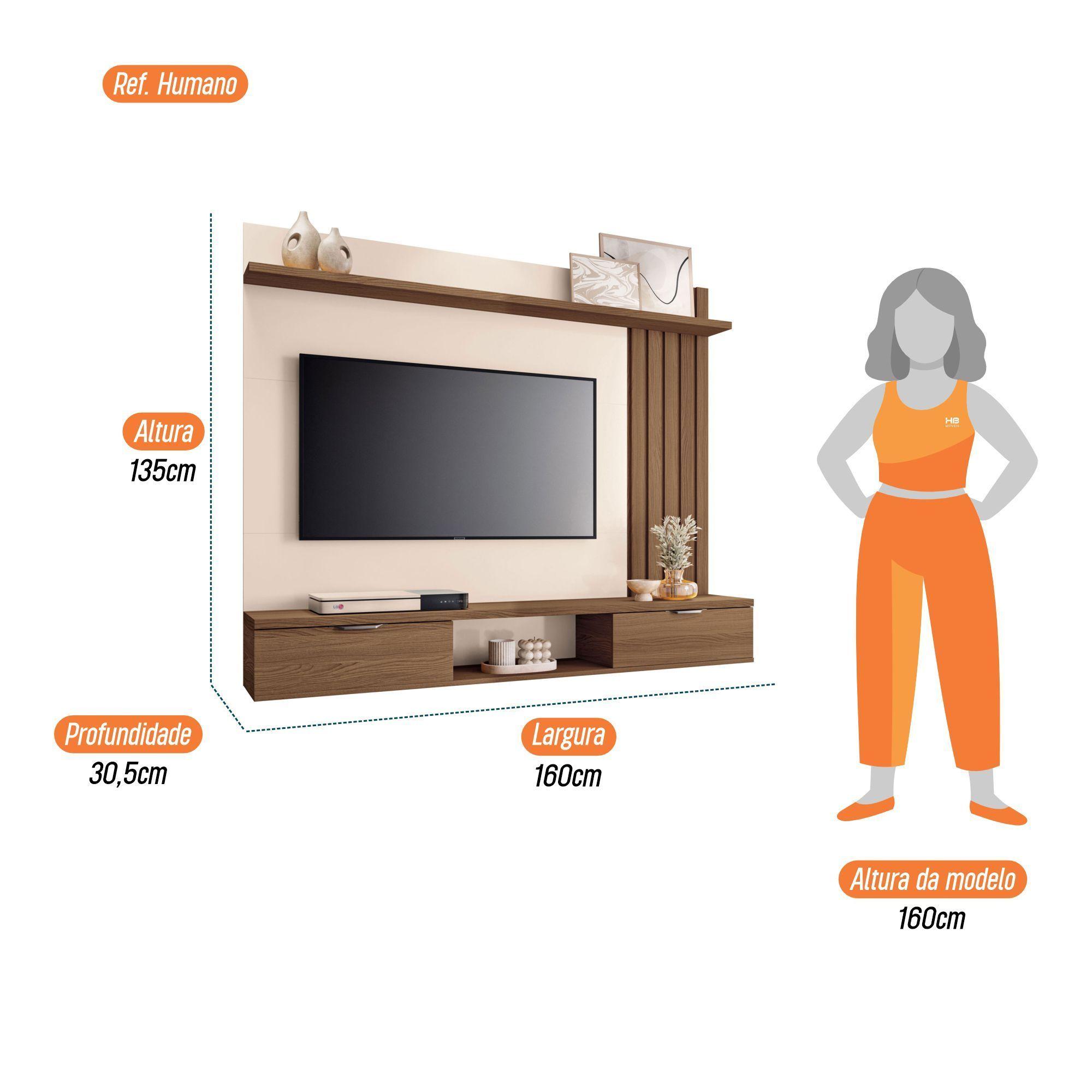 Home Panel Mónaco Tv 55 1 6 castaño off White-7