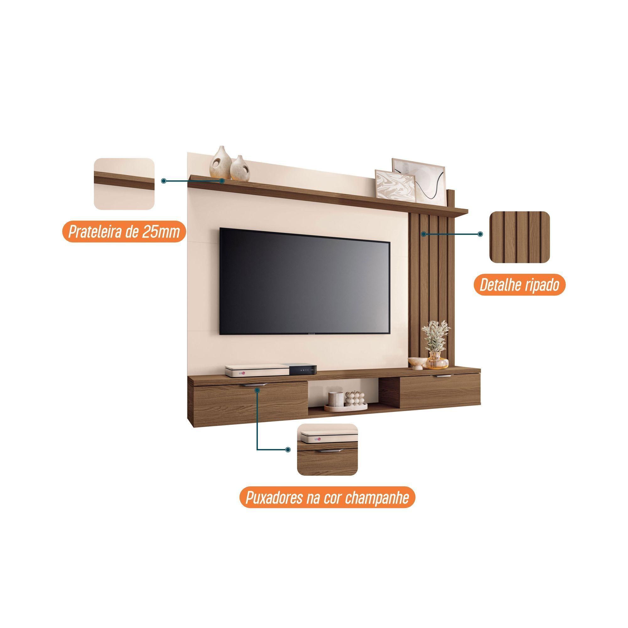 Home Panel Mónaco Tv 55 1 6 castaño off White-1