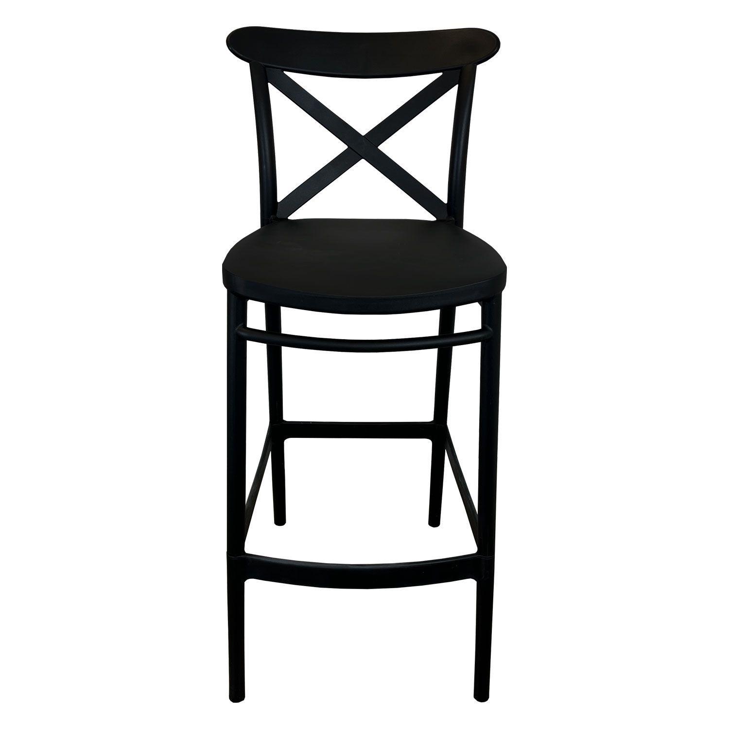 Taburete Bar Crossback Negra-2