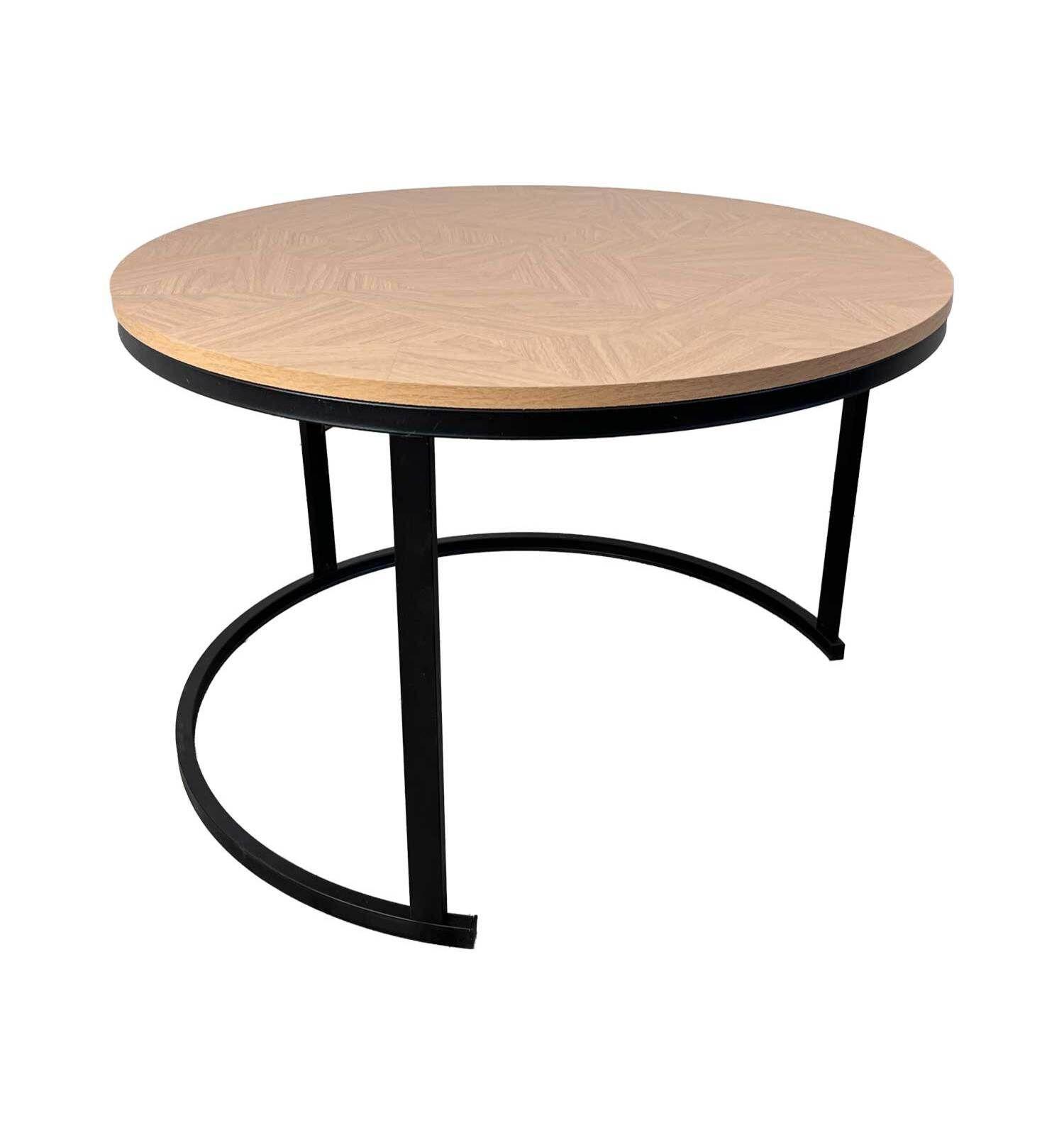 Set de Mesas de Centro Anidadas Café claro Atlanta-3