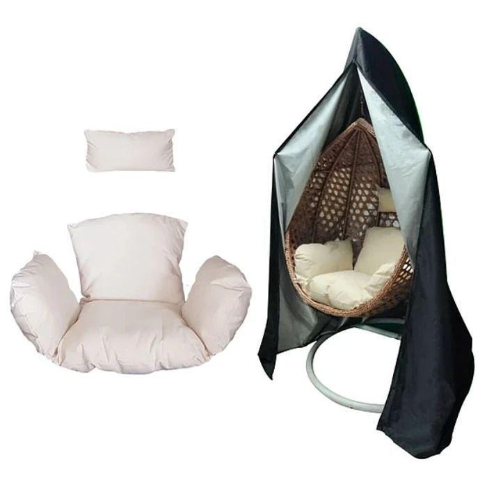 Pack Para Silla: Cojín Marfil + Funda Protectora-0