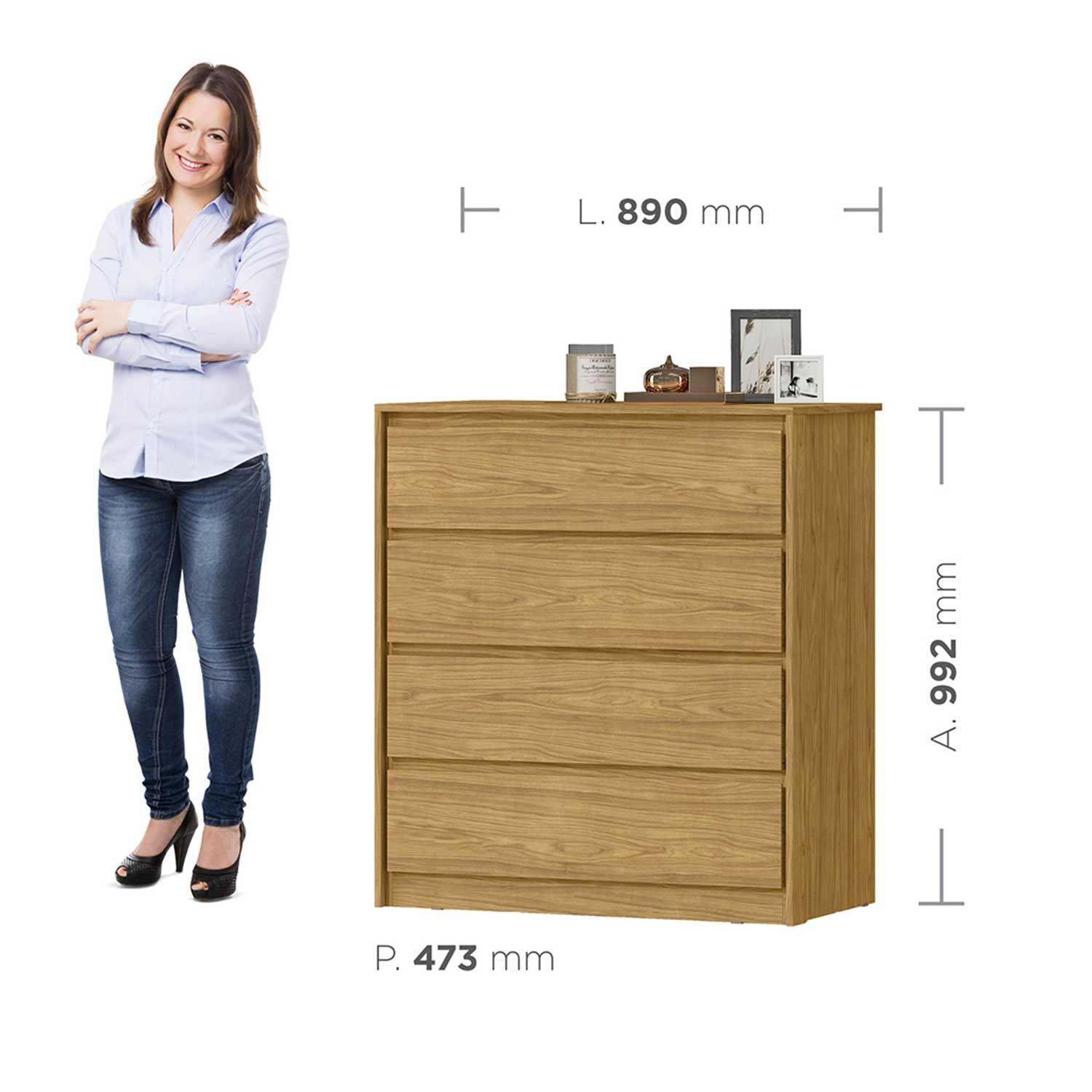 Cómoda Noëlle 4 cajones Marrocos/ Off white-2