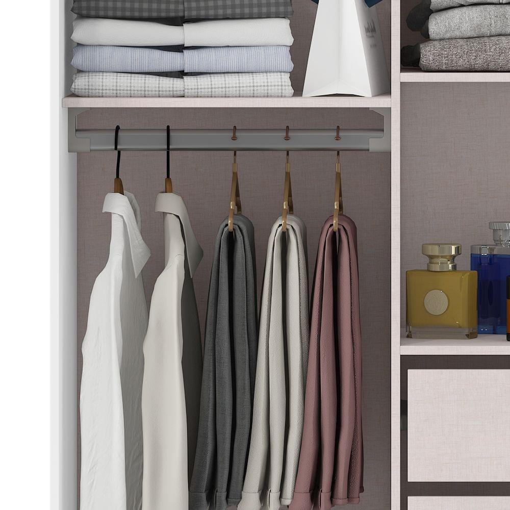 Closet 2 puertas corredera Lumière 190 x 91,7 x 46,5 Blanco Nieve-4