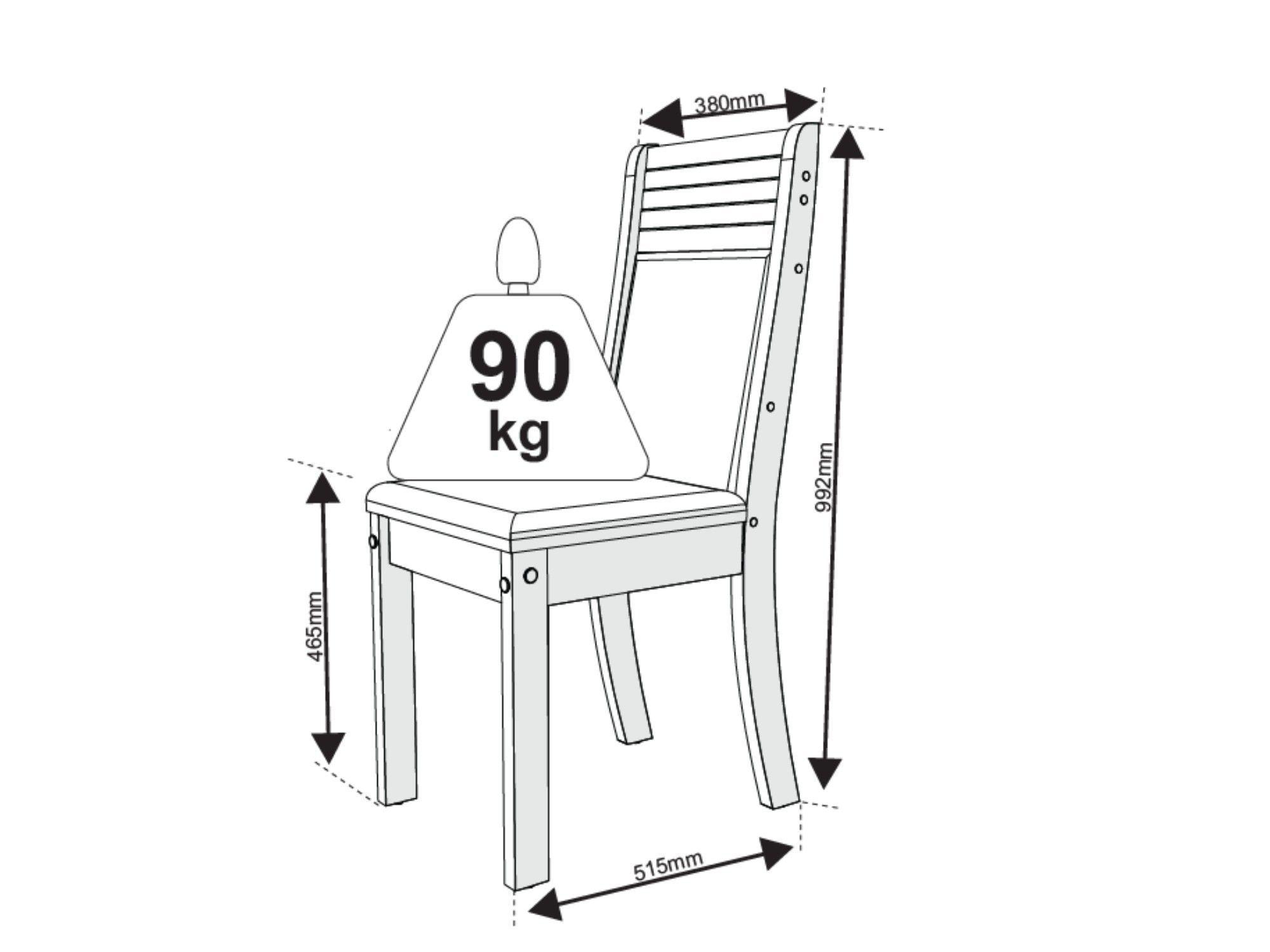 Juego de Comedor 6 sillas Toscana Gris  80 x 80 x 160-2