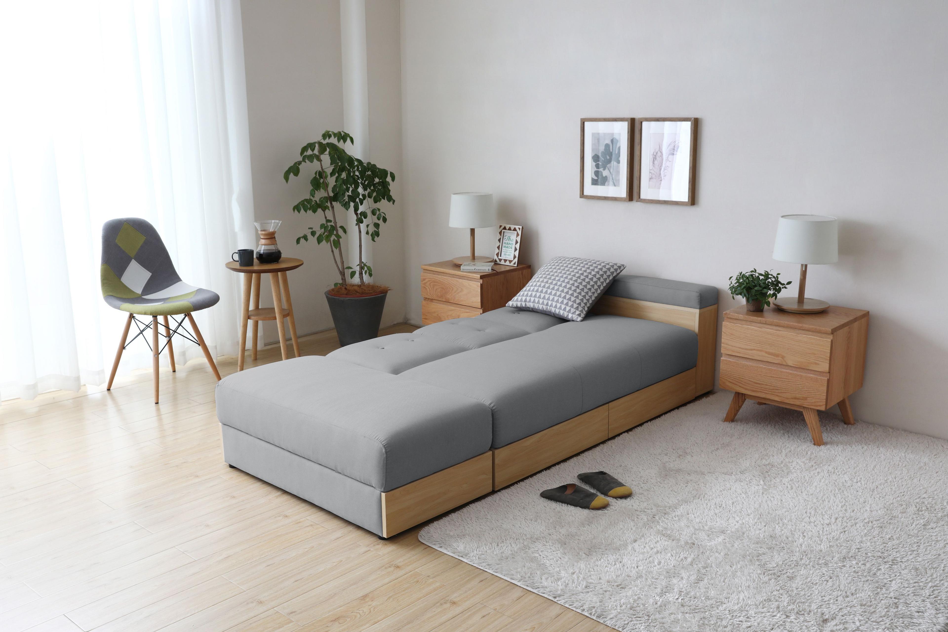 Sofá Cama Modular Alaska Gris 3 cuerpos-5