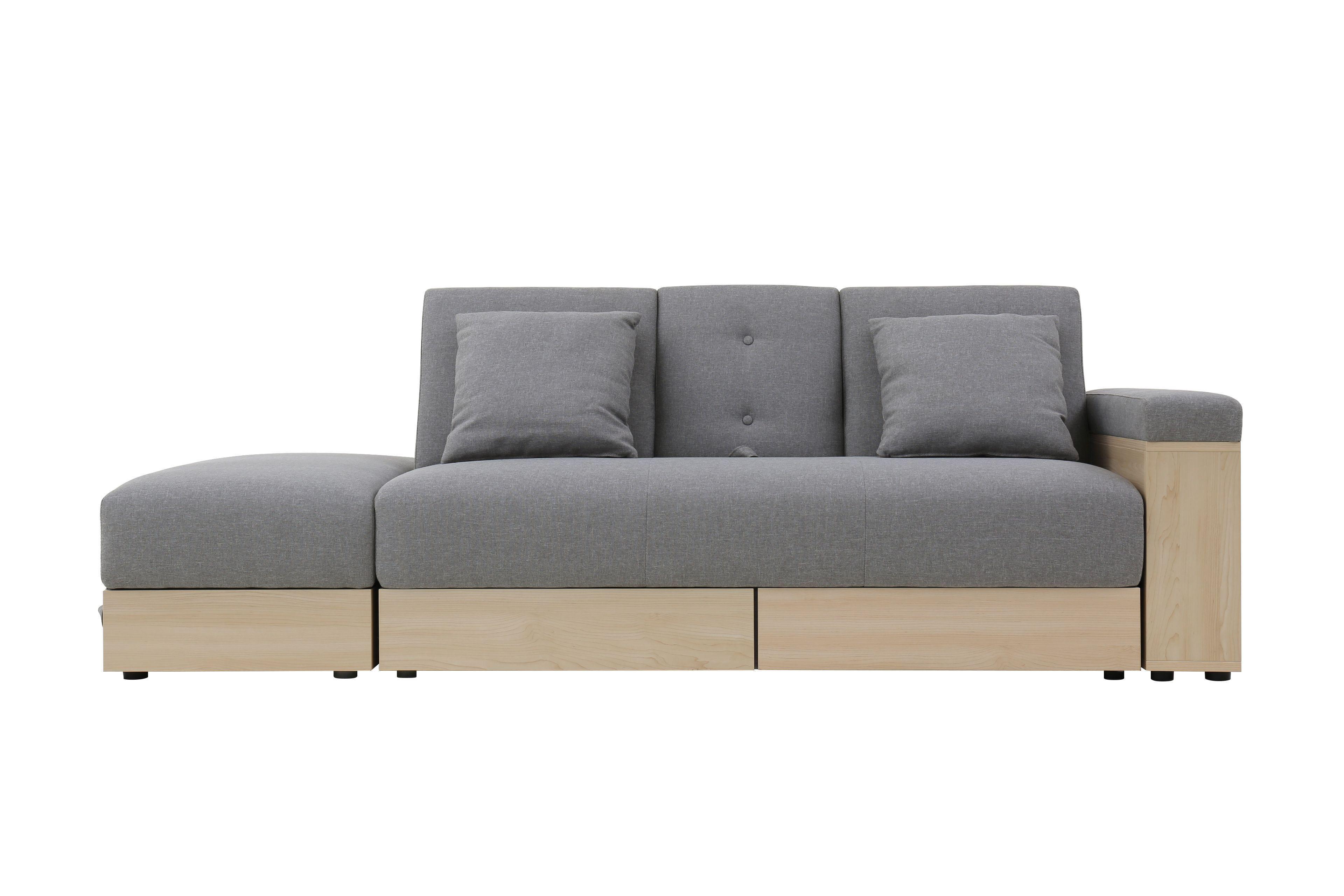 Sofá Cama Modular Alaska Gris 3 cuerpos-2