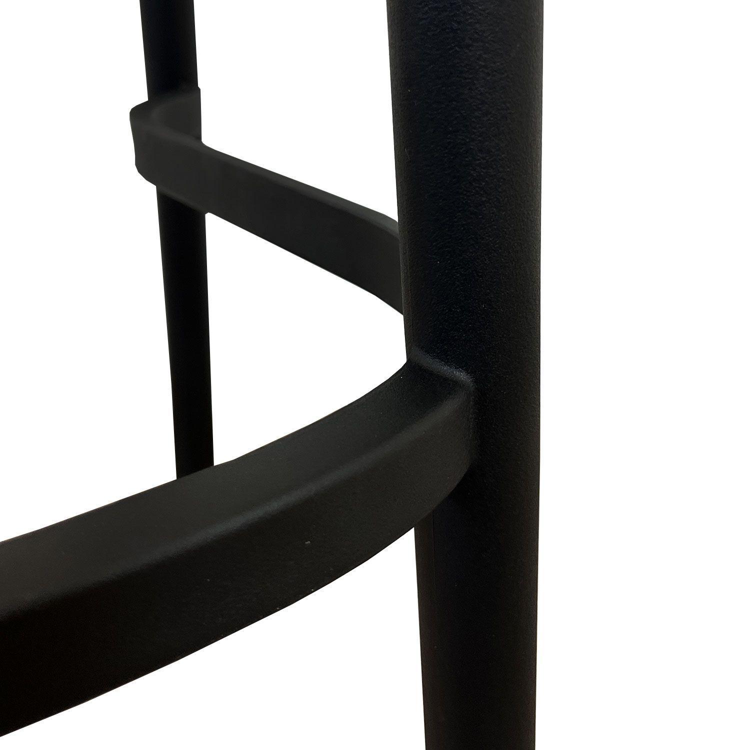 Pack 4 taburetes bar Crossback Negra asiento beige-5