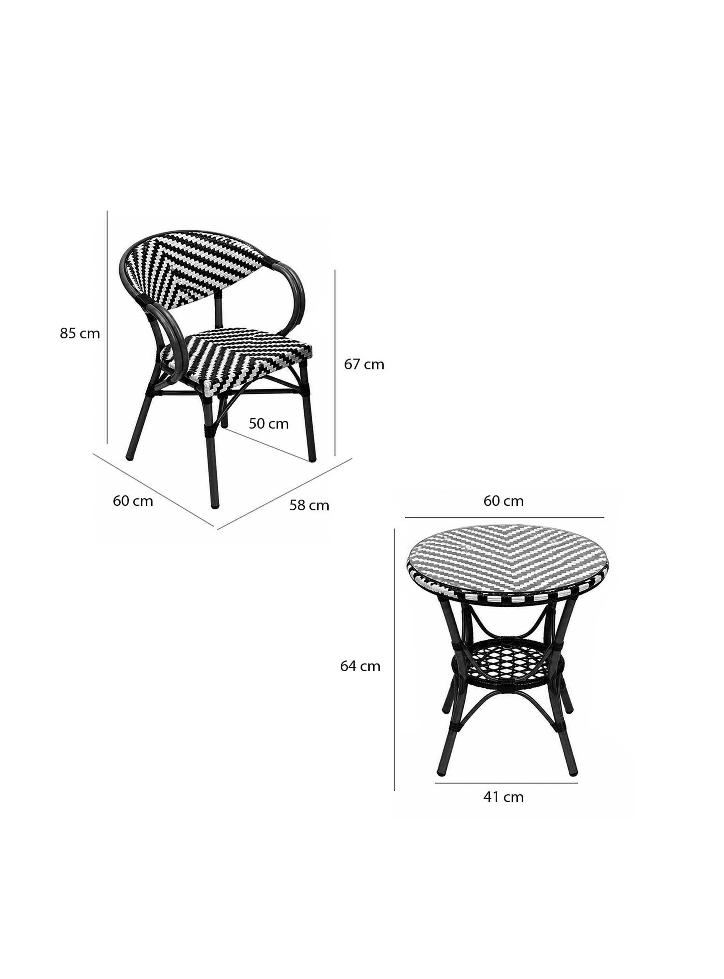 Set de Balcón Parisino Chevron 2 Personas-2