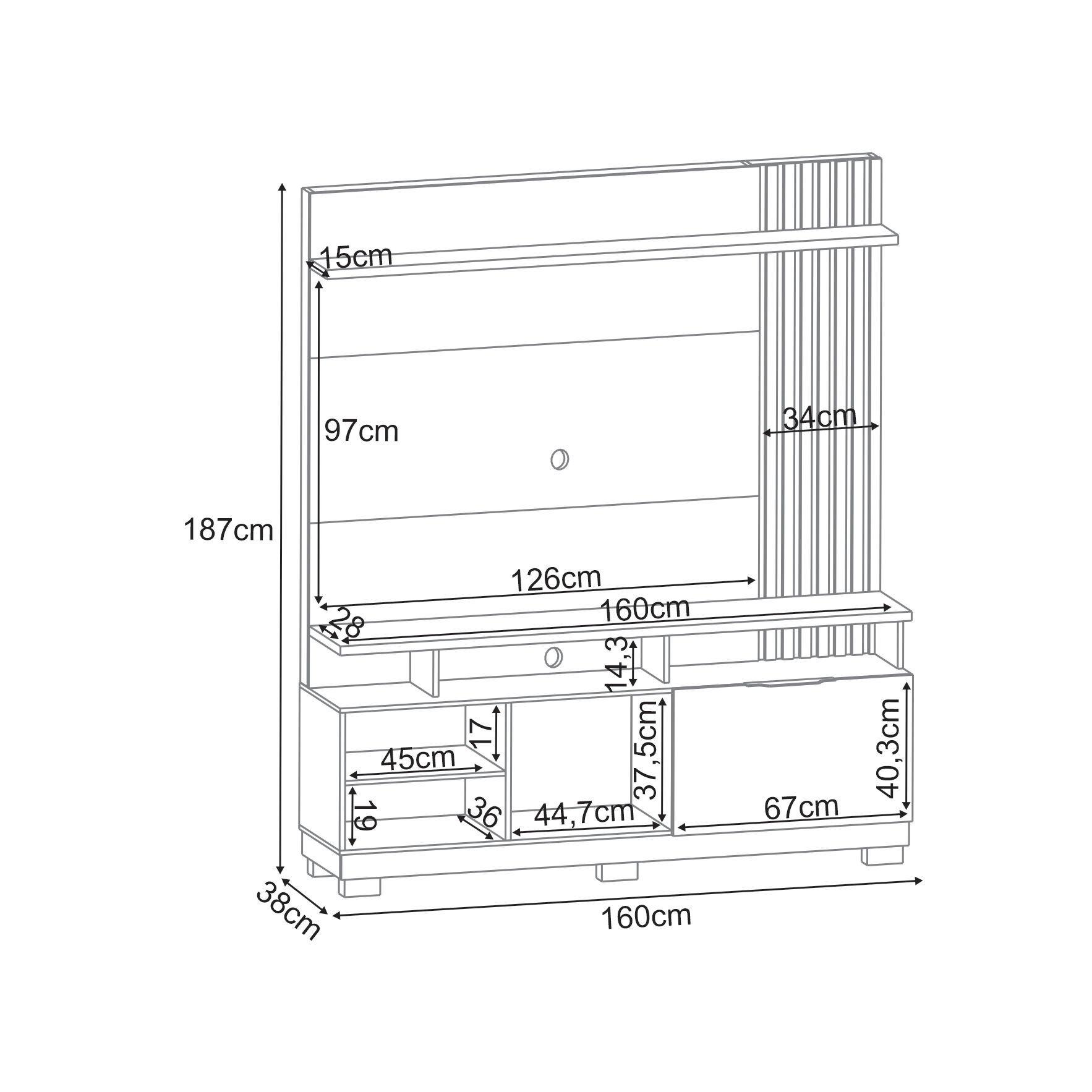 Home Tv Oslo 55" 160x187x38 cm-7