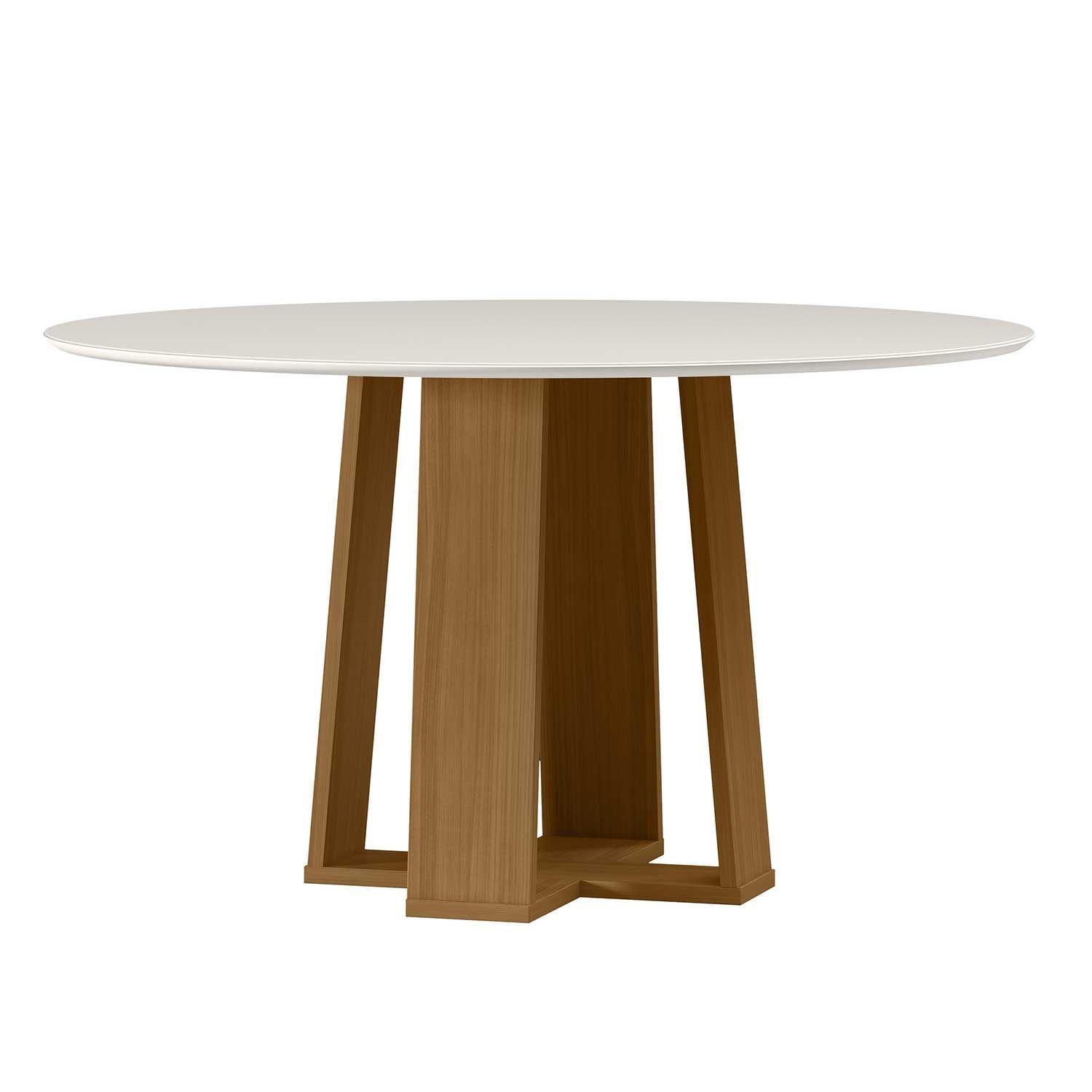 Juego de Comedor Amoré 135x135 cm Vidrio 6 Sillas Beige-4