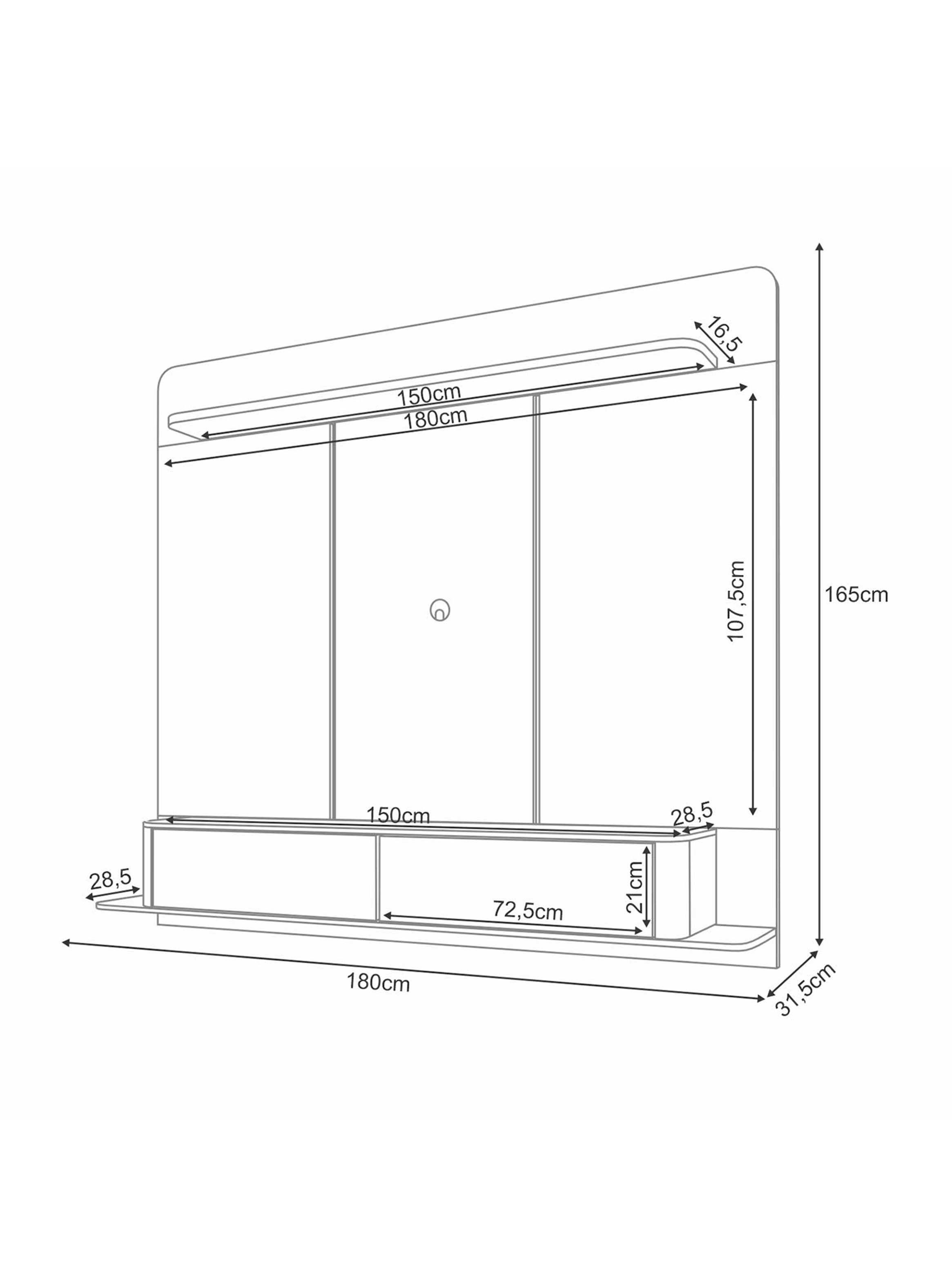 Home Panel Provenza tv 70" 1.8 Off white Cinamomo-1
