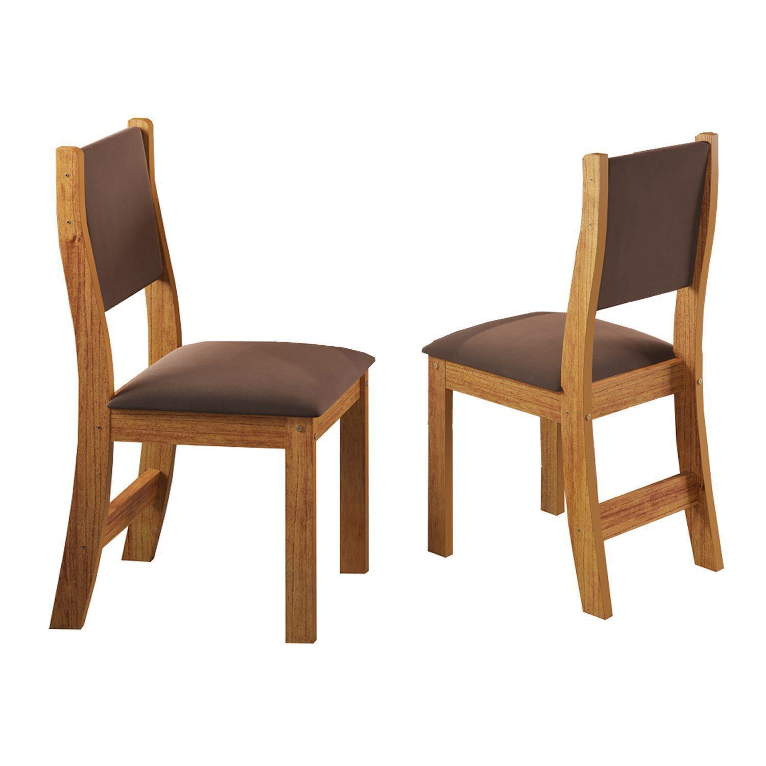 Juego de comedor 4 sillas Promesa Café 75,1 x 75 x 110 cm-4