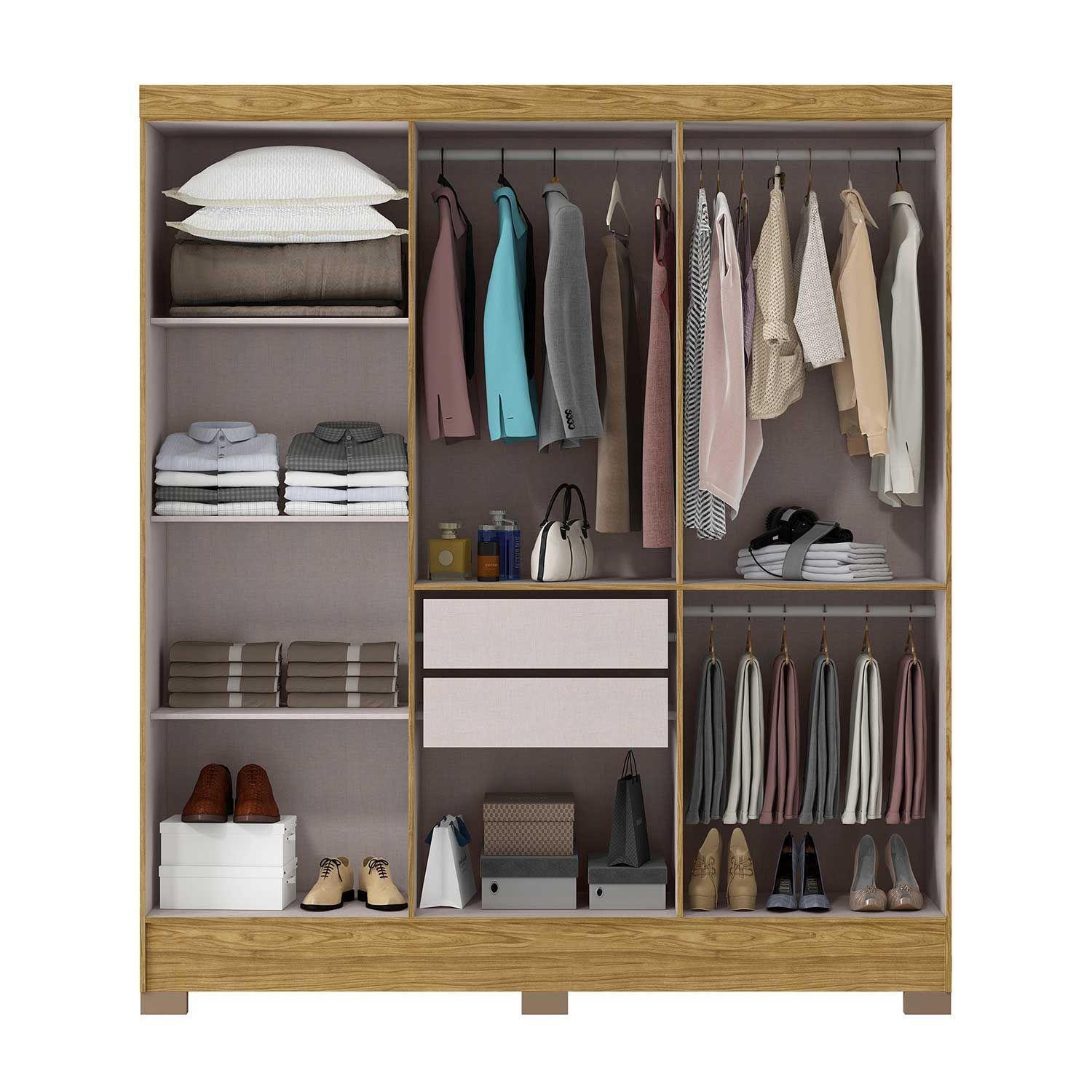 Closet 6 puertas Nativo Marrocos/ Off white 200,6x46,2x175,2 -3