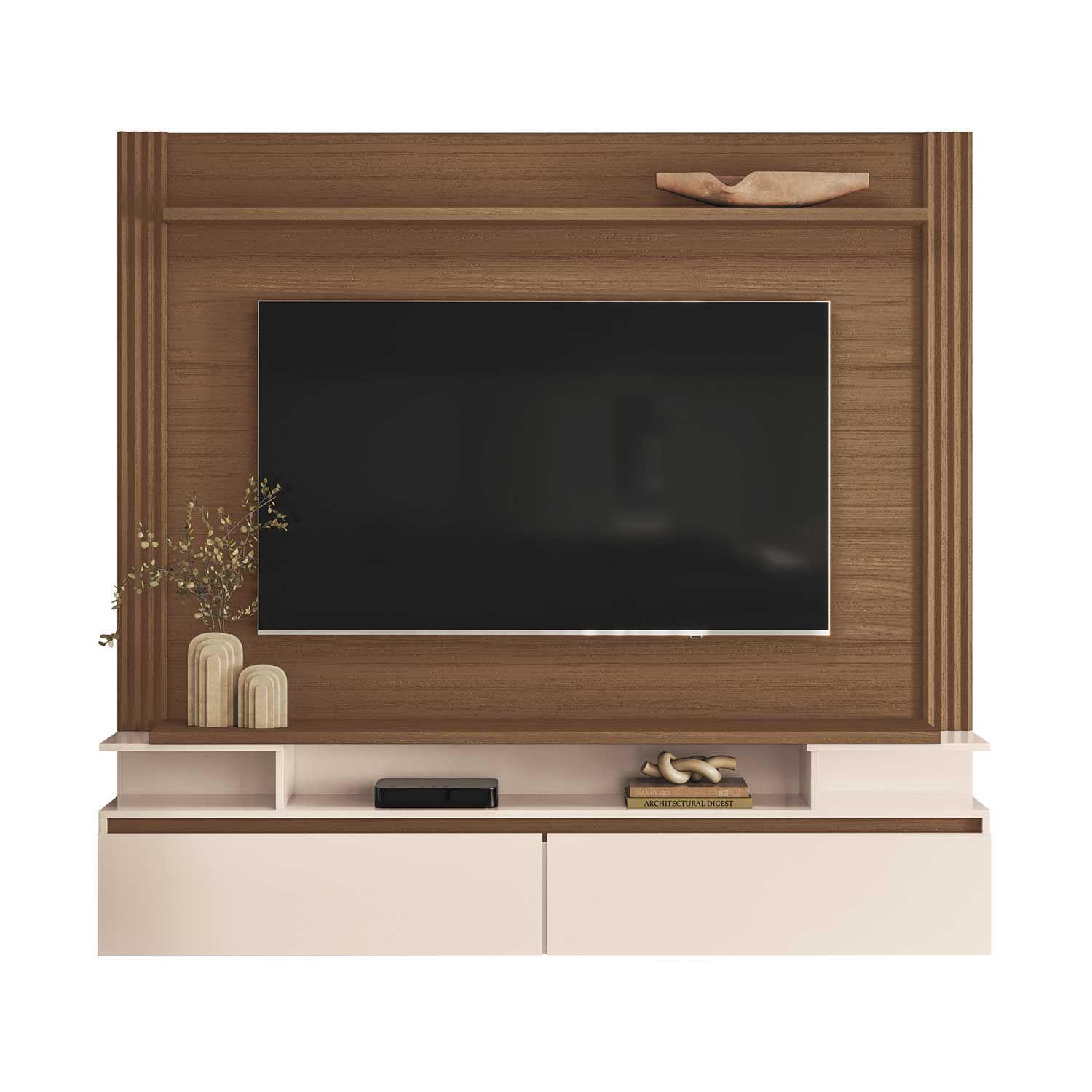 Home TV Panel Capri 1 8 Castaño Off White-3