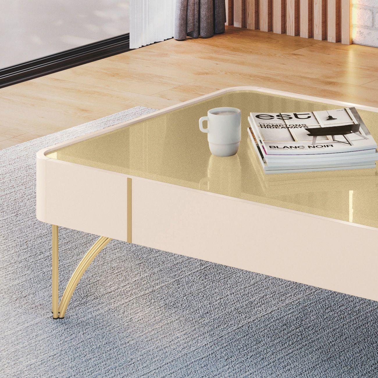 Mesa de centro Doncella Off white Champagne-2