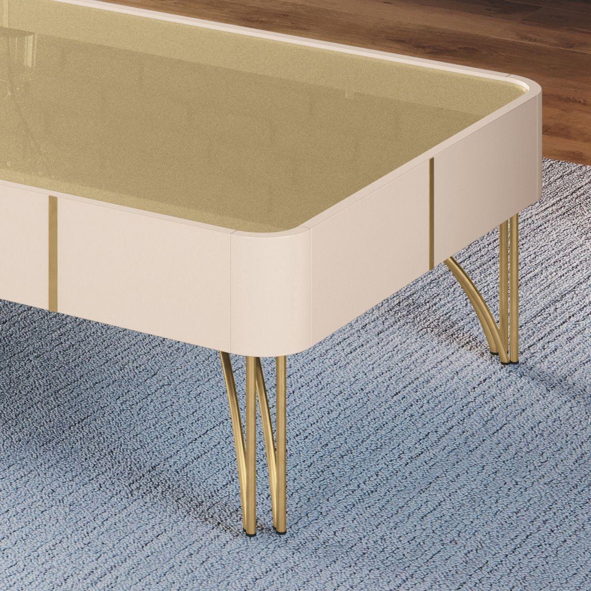 Mesa de centro Doncella Off white Champagne-3